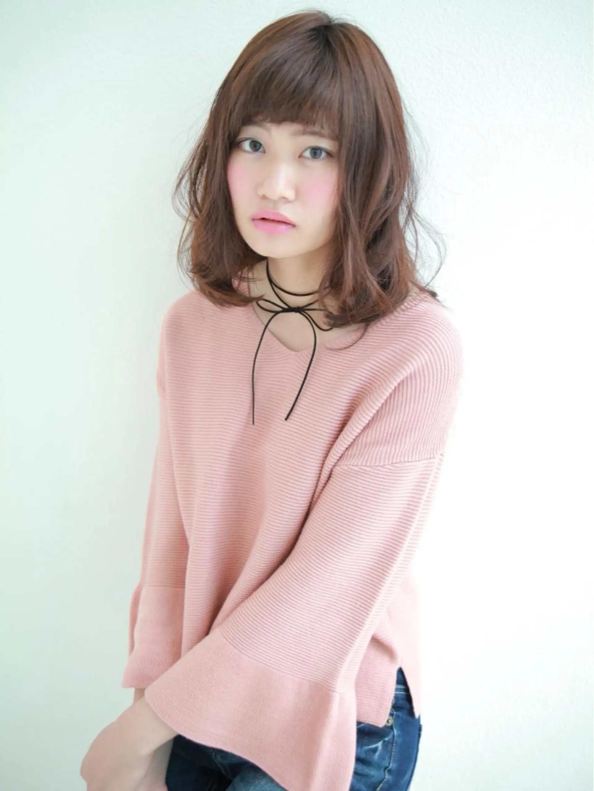 ミディアム オン眉 中林 由佳のヘアスタイル