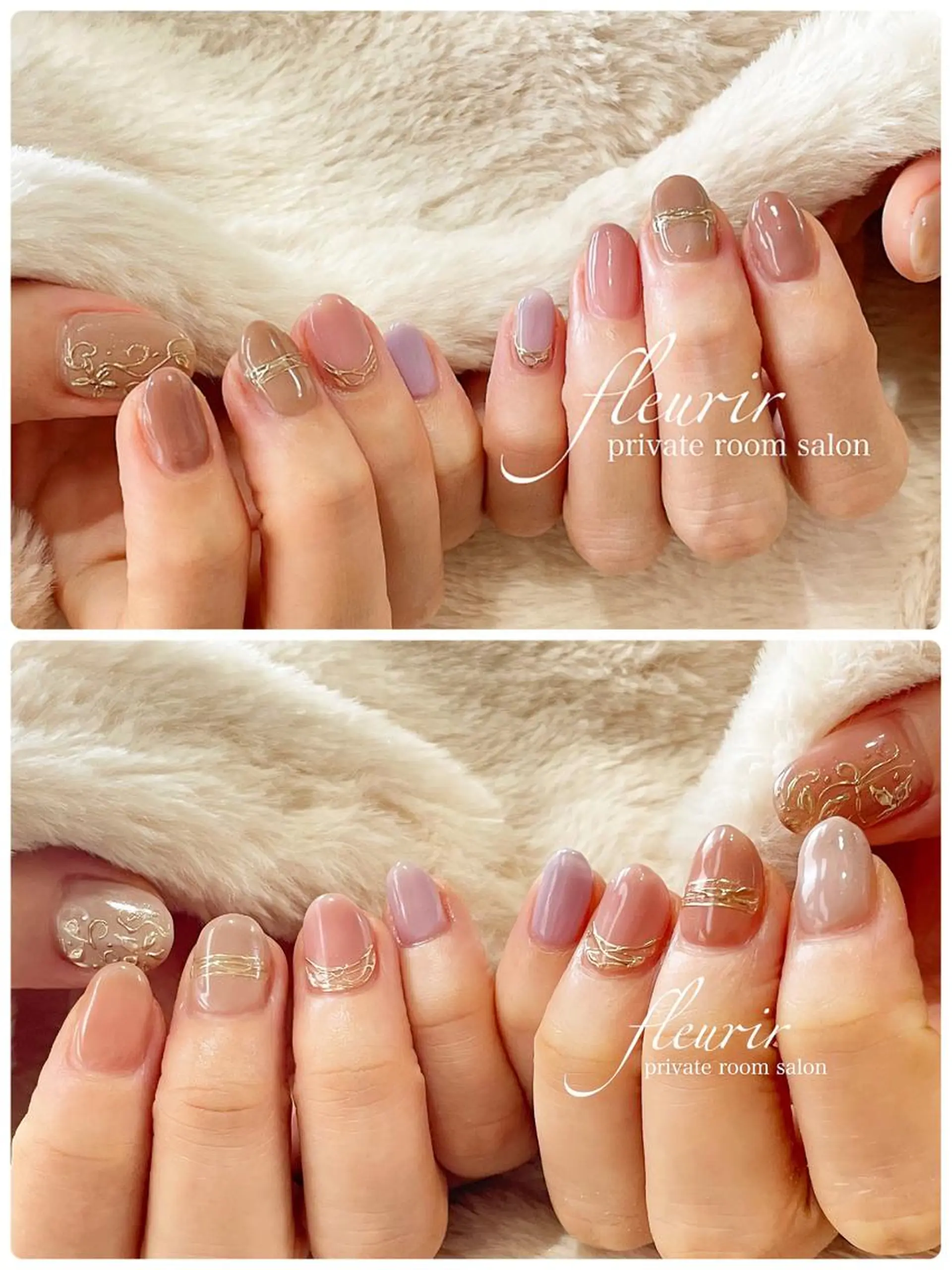 ネイル アートネイル 長さ出し フラワーネイル ジェルネイル ハードジェル フルリール 【プライベートサロンのネイルデザイン