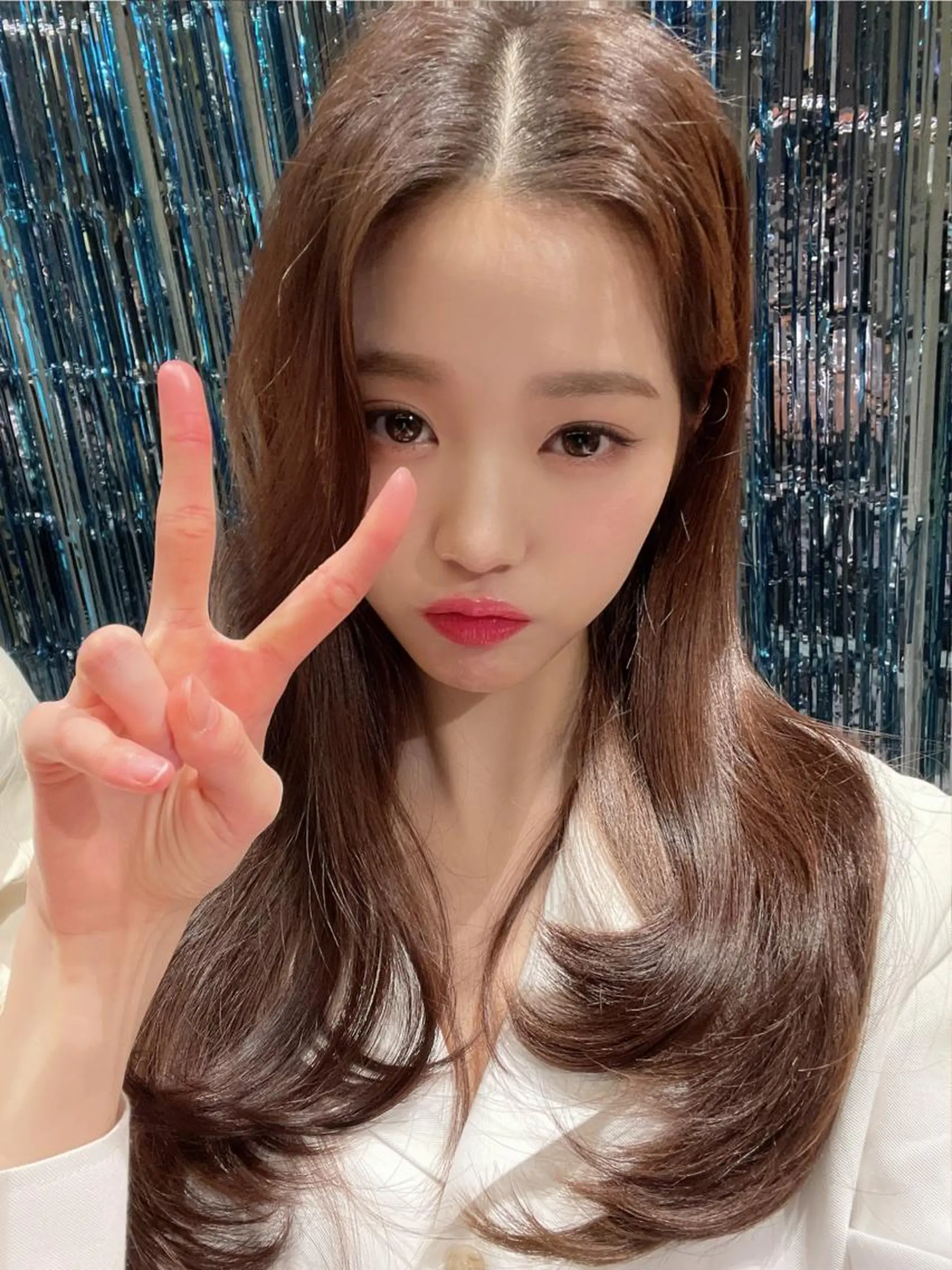 ロング ワンホンパーマ/ 菜月のヘアスタイル