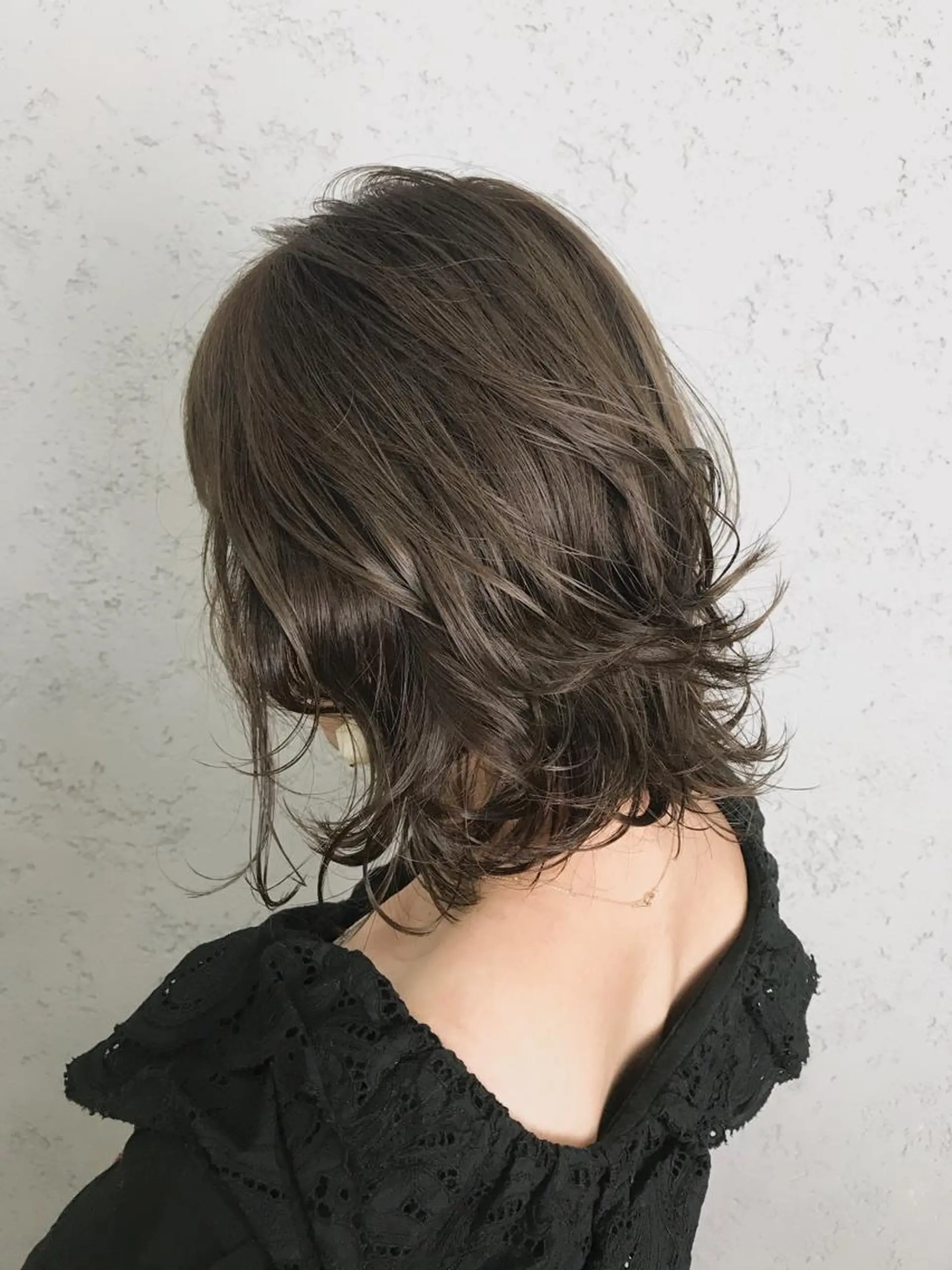 ミディアム カラー パーマ ヘアアレンジ 韓国ヘア✨グレージュ カラーasamiのヘアスタイル