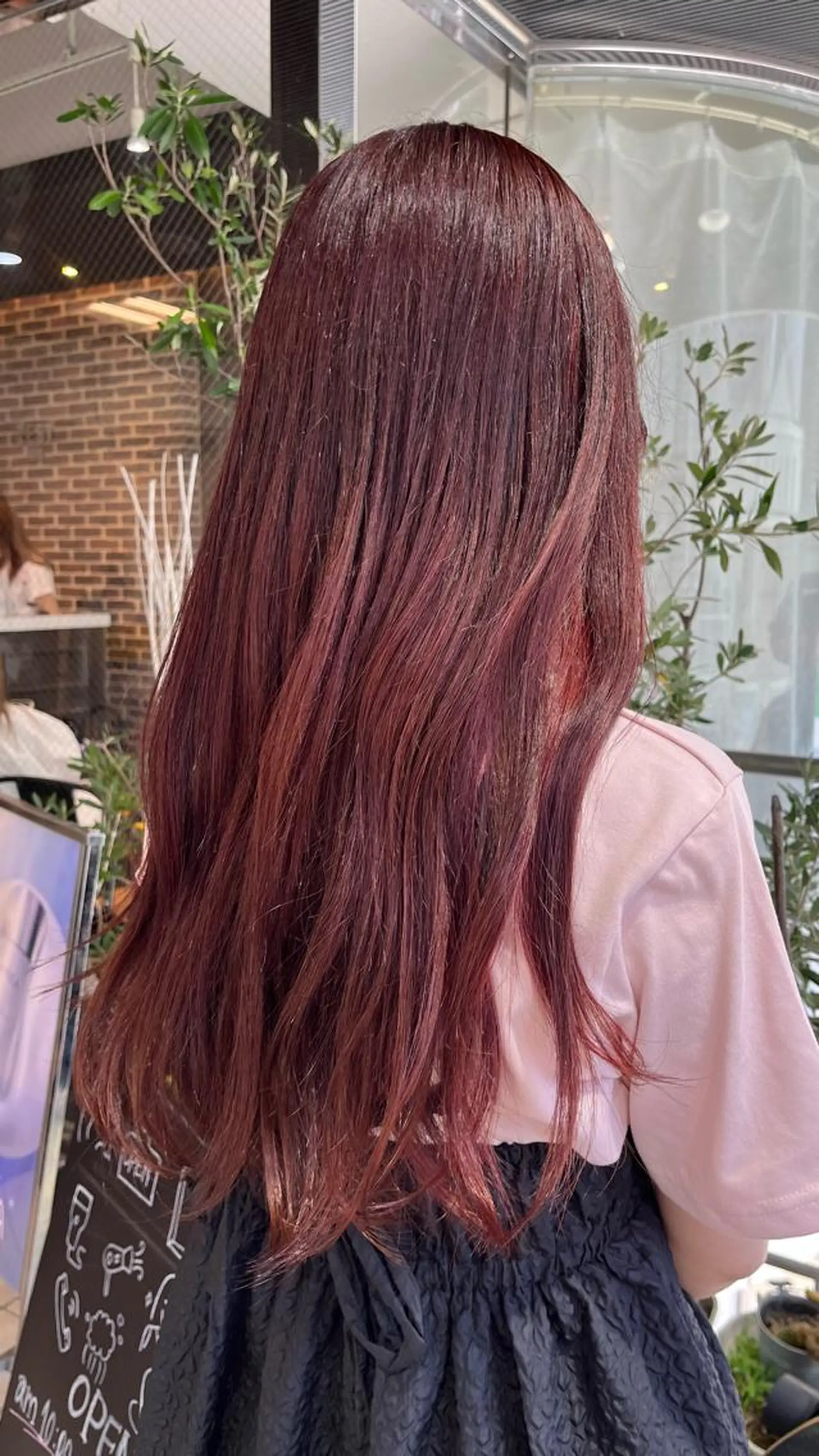 ロング ボブ/暖色カラー コウボヒカルのヘアスタイル