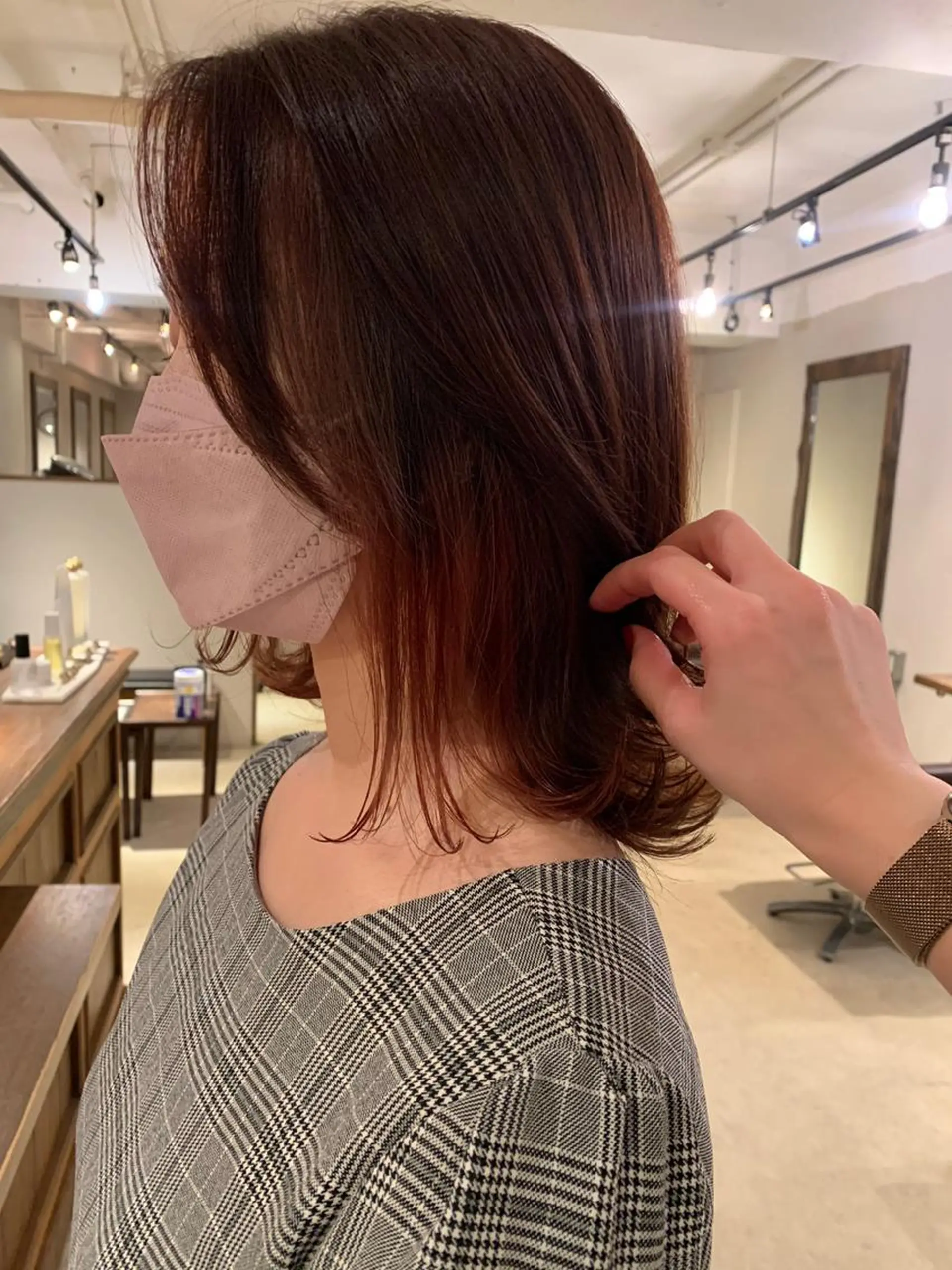 ロング カラー 透明感/オリーブ/ グレージュ/YUKAのヘアスタイル