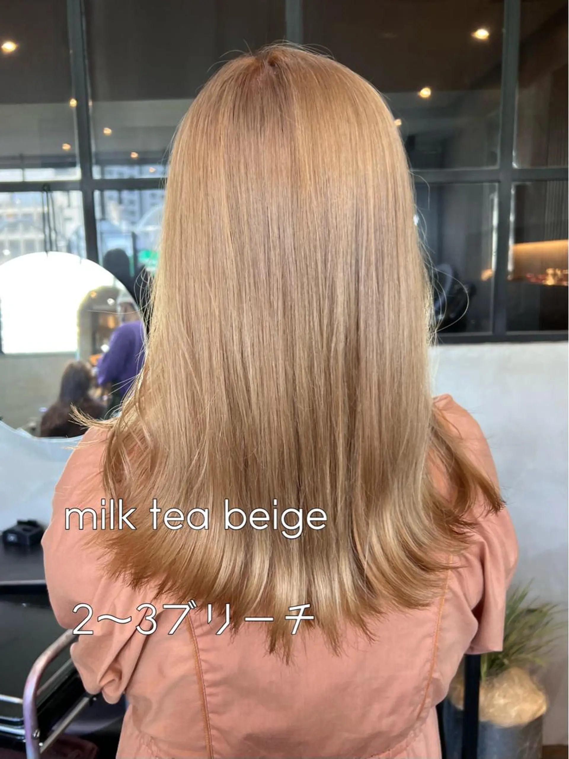 セミロング カラー ブリーチ 渋谷/暖色系カラー kotoha🍊のヘアスタイル