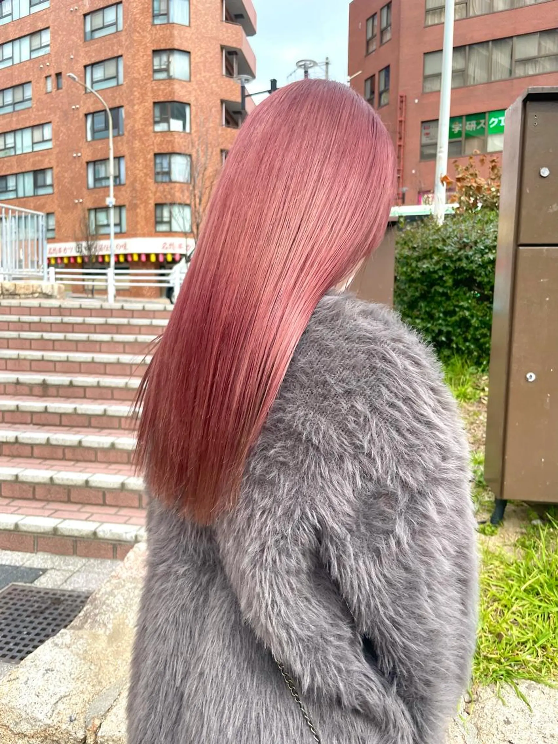 ロング カラー ピンクカラー カラー/髪質改善 レイヤー/vagueのヘアスタイル