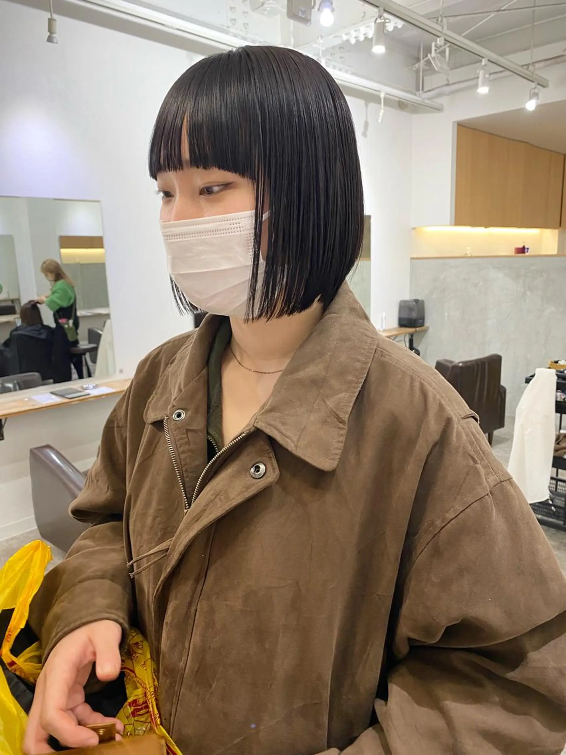 ショート ボブ カット 森貴裕/ベージュ/ パーマ/オリーブのヘアスタイル