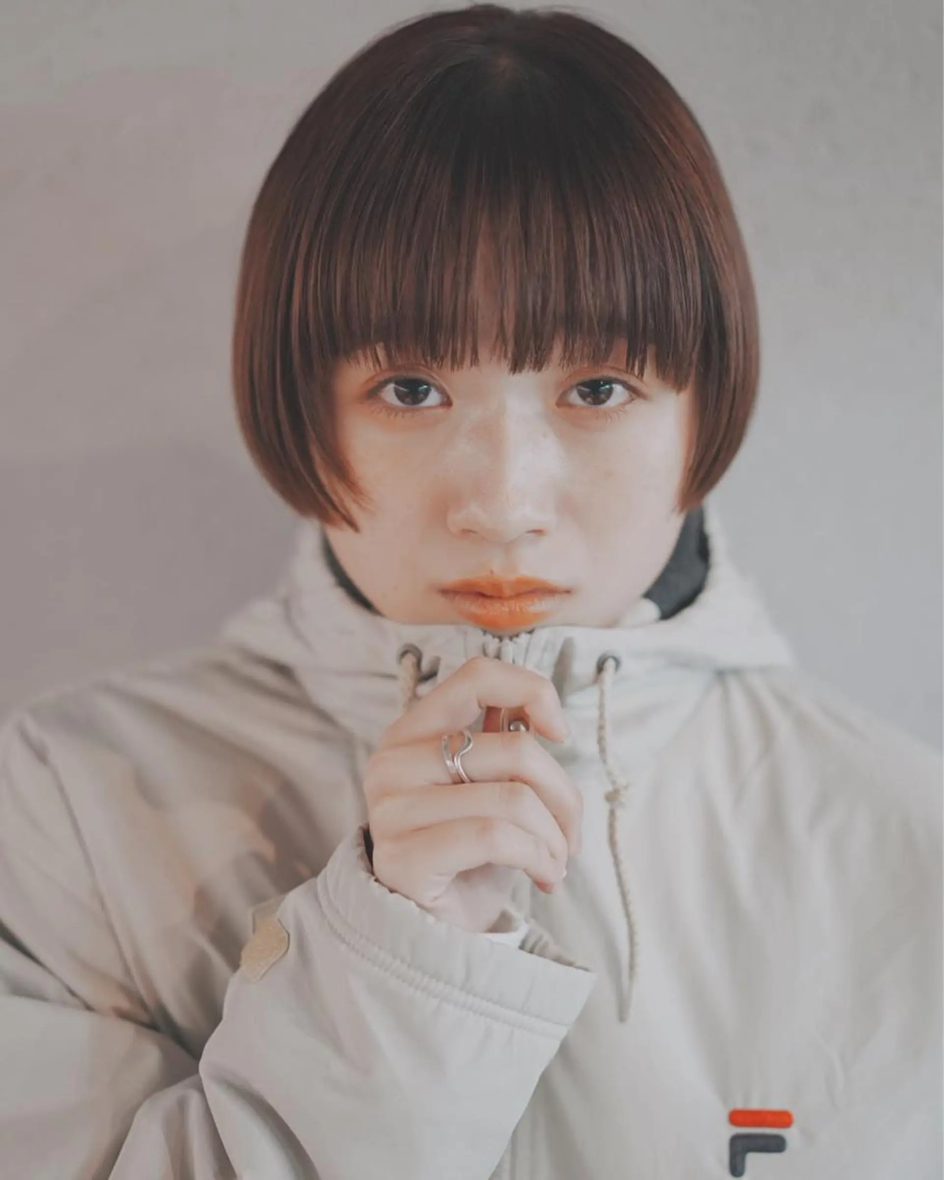 ショート カラー ボブパーマコテ巻き風 パーマNo1深江秀平のヘアスタイル