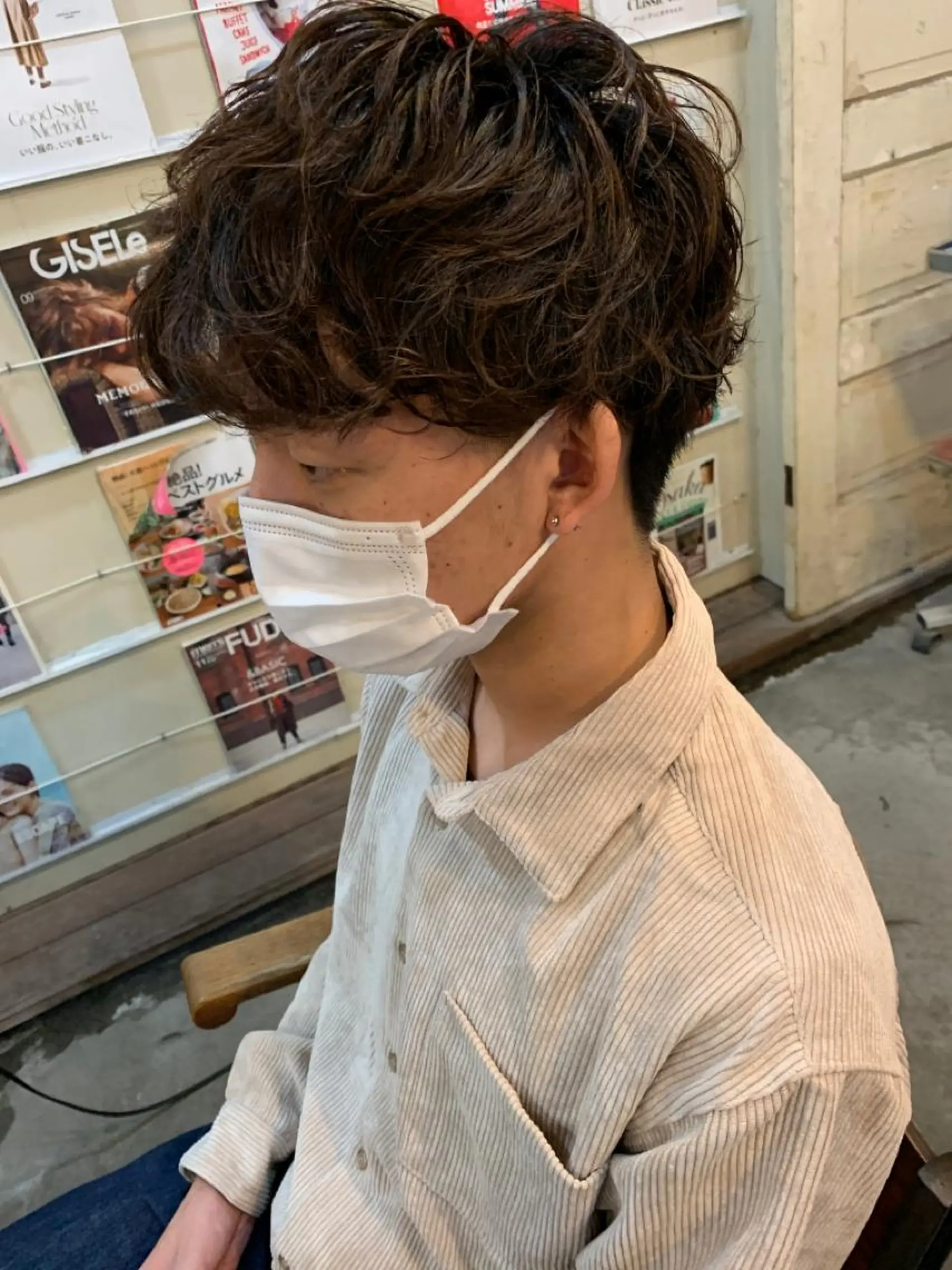 ミディアム カラー パーマ メンズ カット パーマ トリートメント 南堀江🌿パーマ Tetsu【テツ】のヘアスタイル