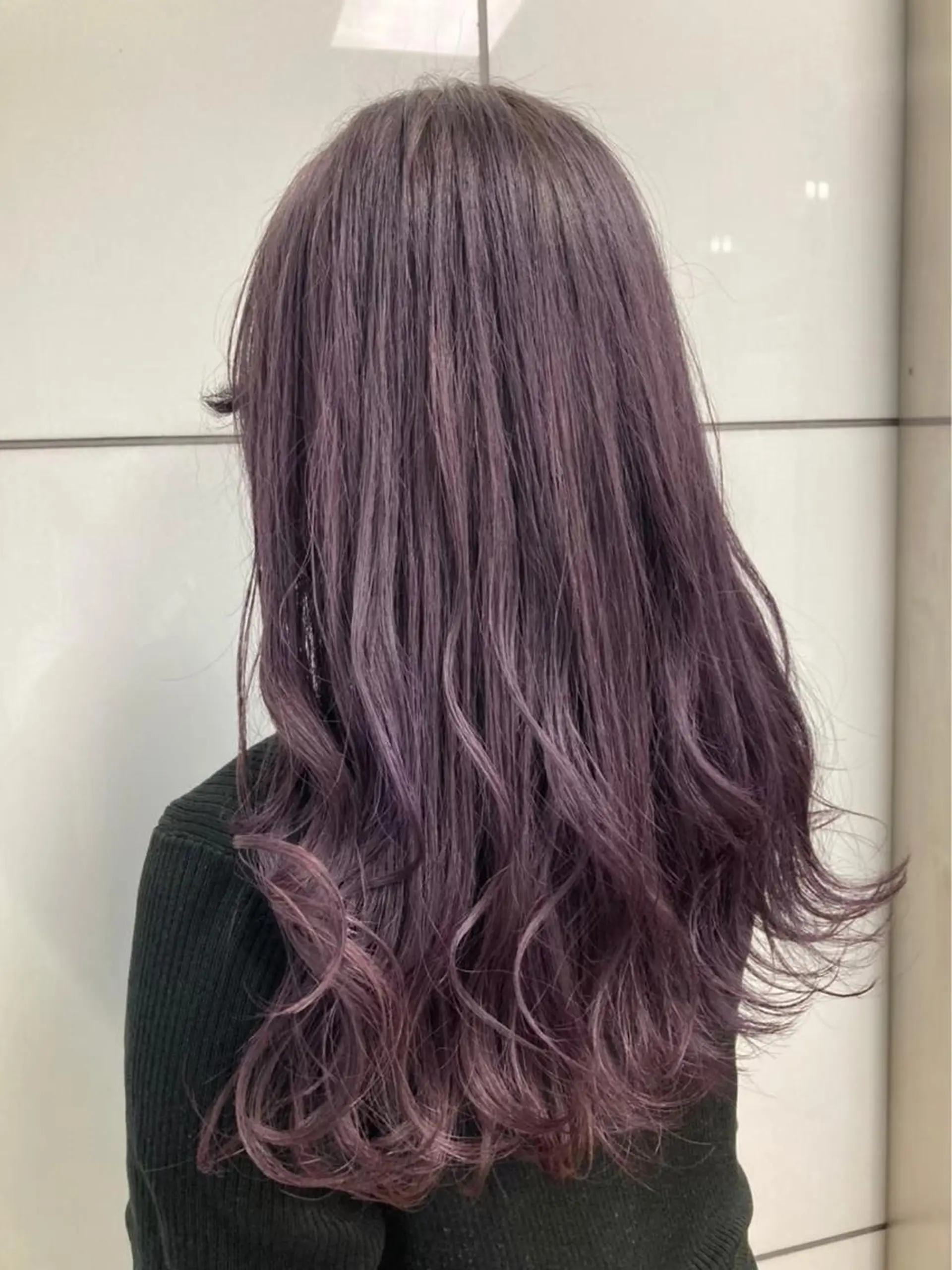 ロング カラー ラベンダーカラー カット ヘアカラー オスズ 🎀´-のヘアスタイル