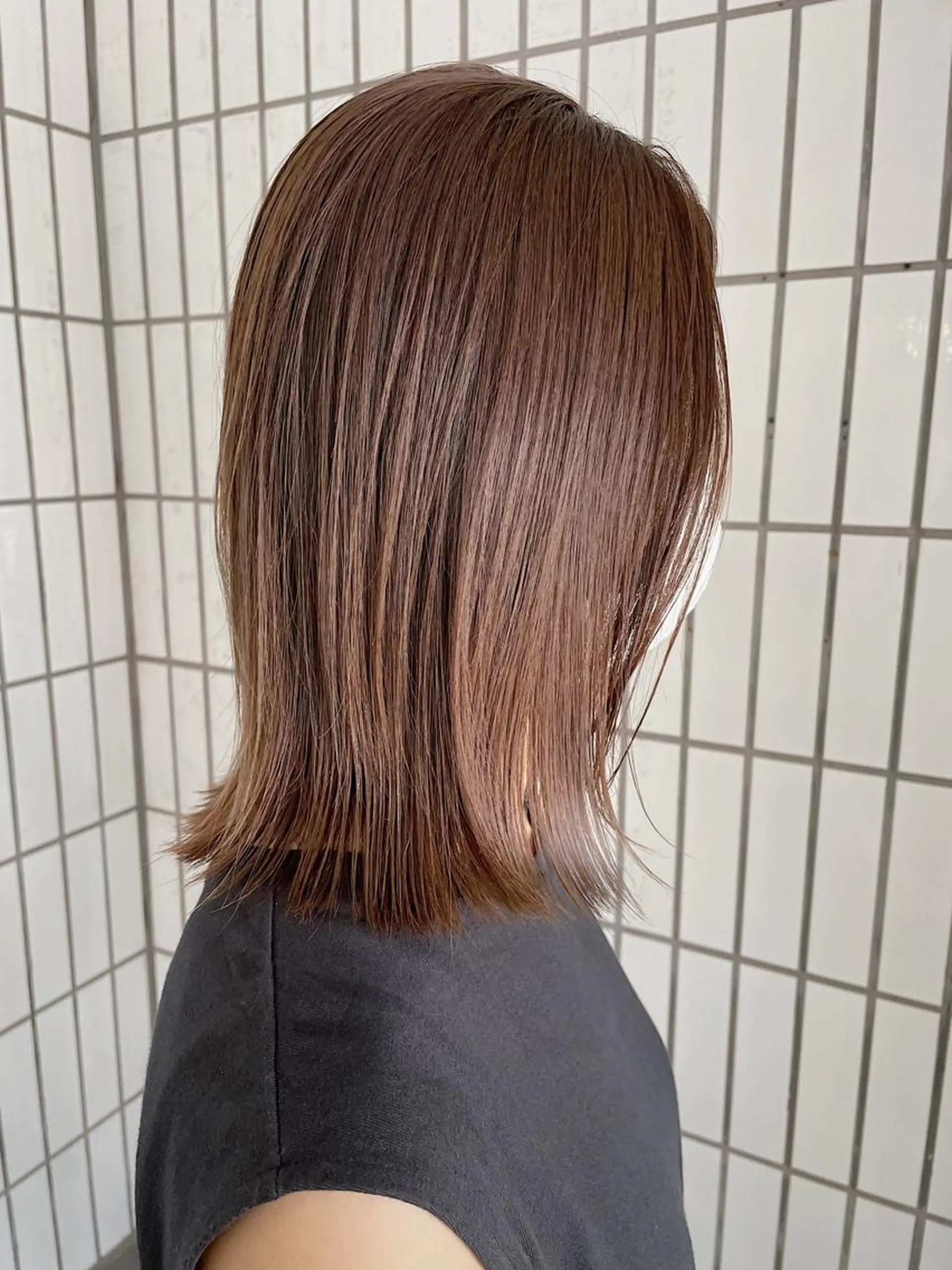 ミディアム カラー イヤリングカラー カット ヘアカラー トリートメント ハットリ /北習志野のヘアスタイル