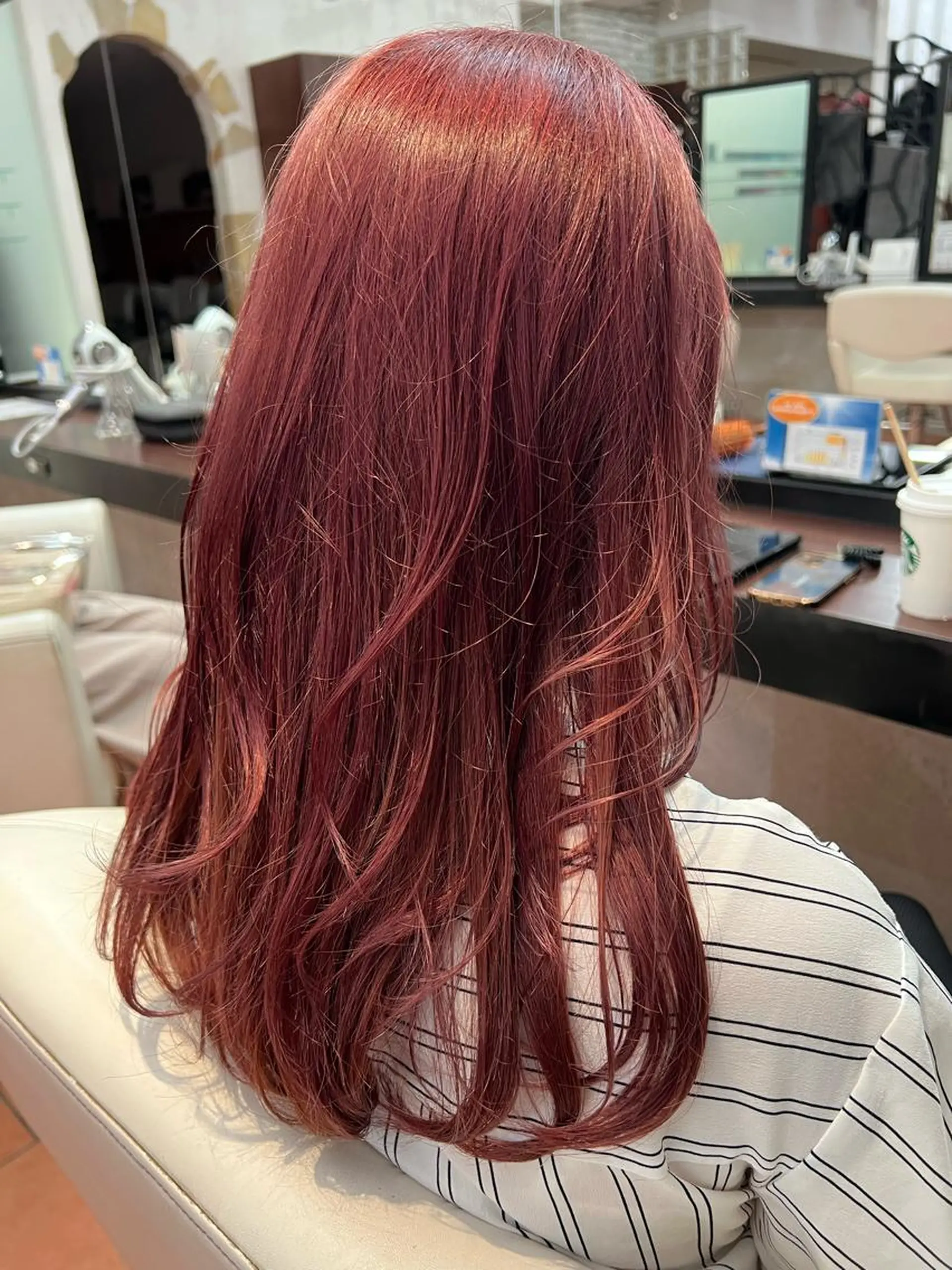 ロング カラー ピンクカラー M.SLASH センター北所属・山内 七鐘のヘアスタイル