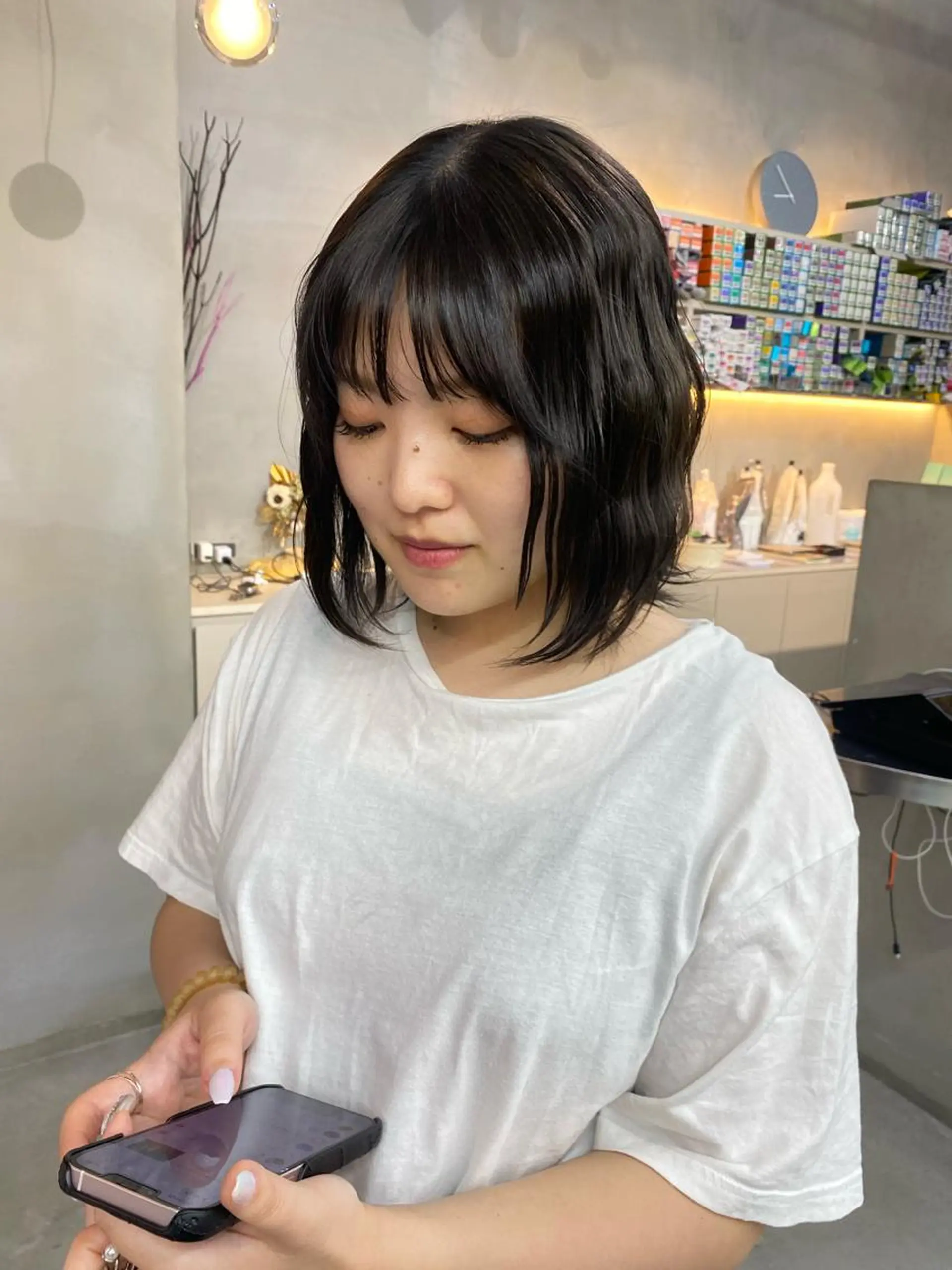 ミディアム カラー ヘアカラー トリートメント qulim所属・前橋 姫奈のヘアスタイル