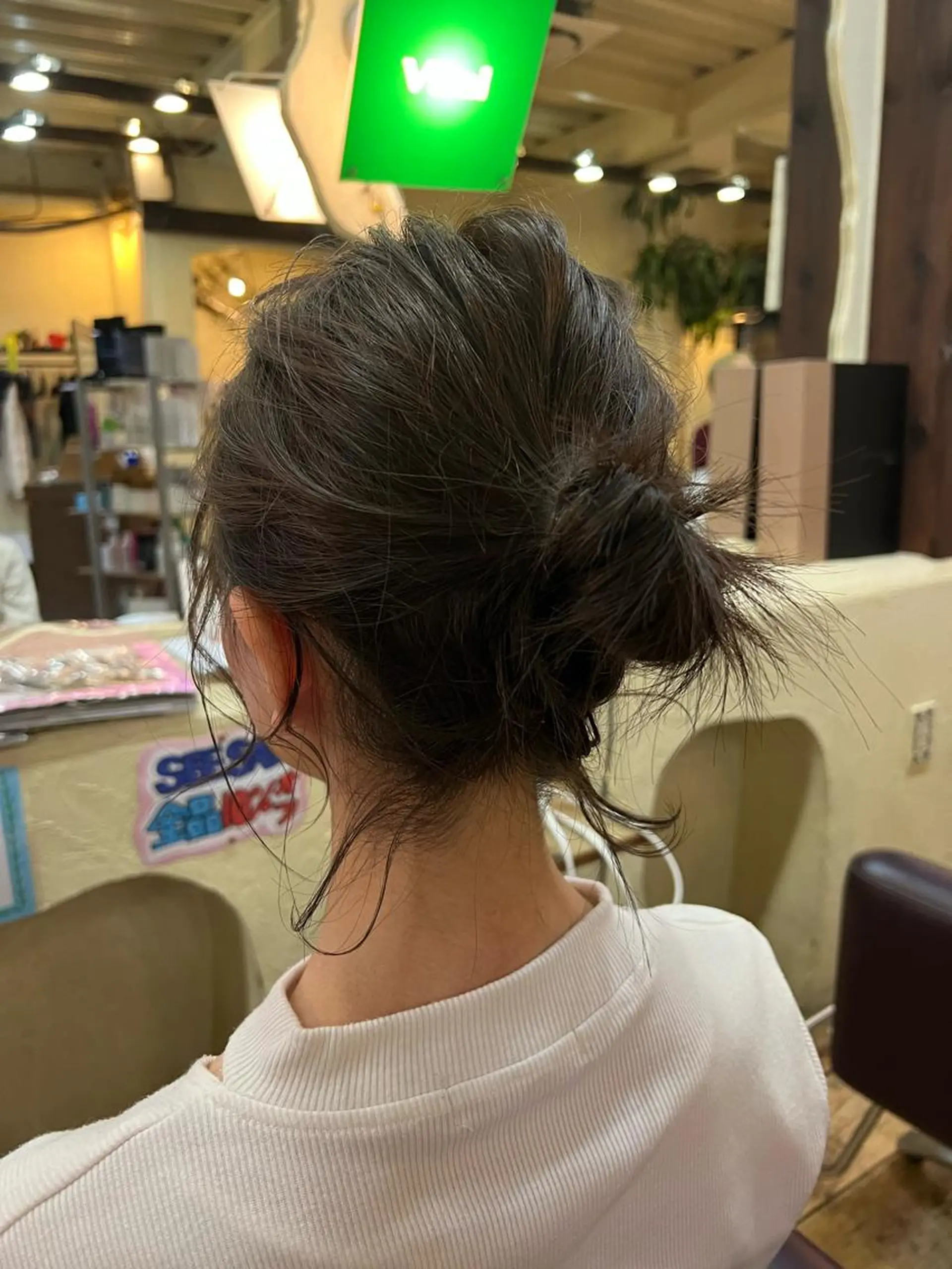 ショート カラー ヘアアレンジ お団子ヘア 透明感カラー ボブ 「sumi」Hair  Design所属・「sumi」 AMIのヘアスタイル