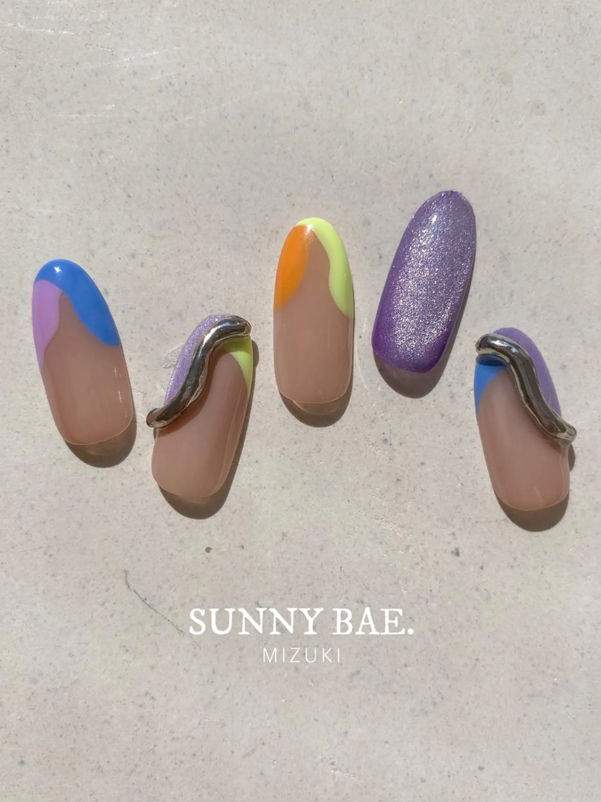 ネイル フレンチネイル ジェルネイル マグネットネイル ミラーネイル パステルネイル ハンドネイル SUNNY BAE. 🌼MIZUKIのネイルデザイン