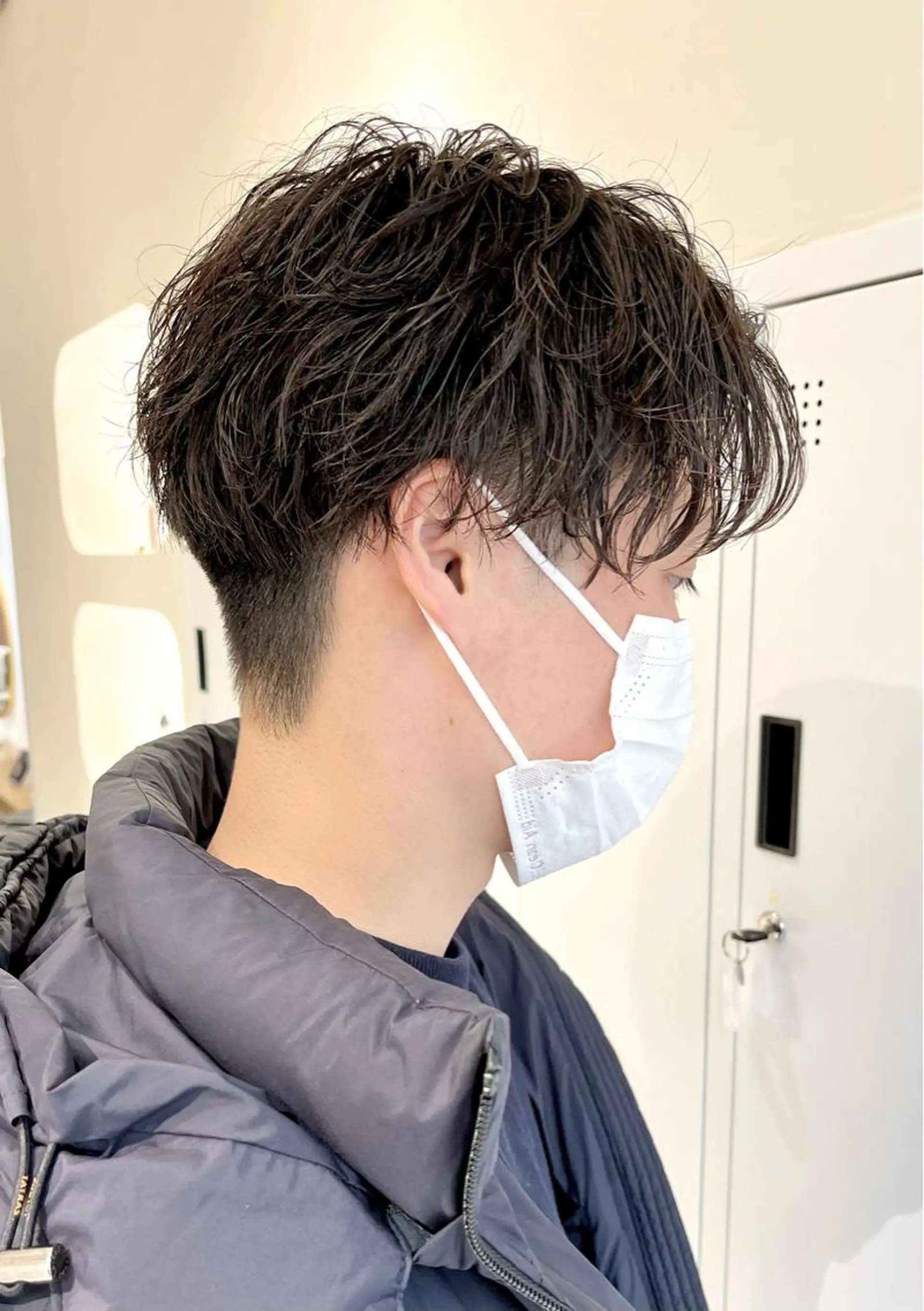 ミディアム パーマ メンズ LAGRECE大阪梅田店所属・美髪矯正・髪質改善 【中村吉孝】のヘアスタイル