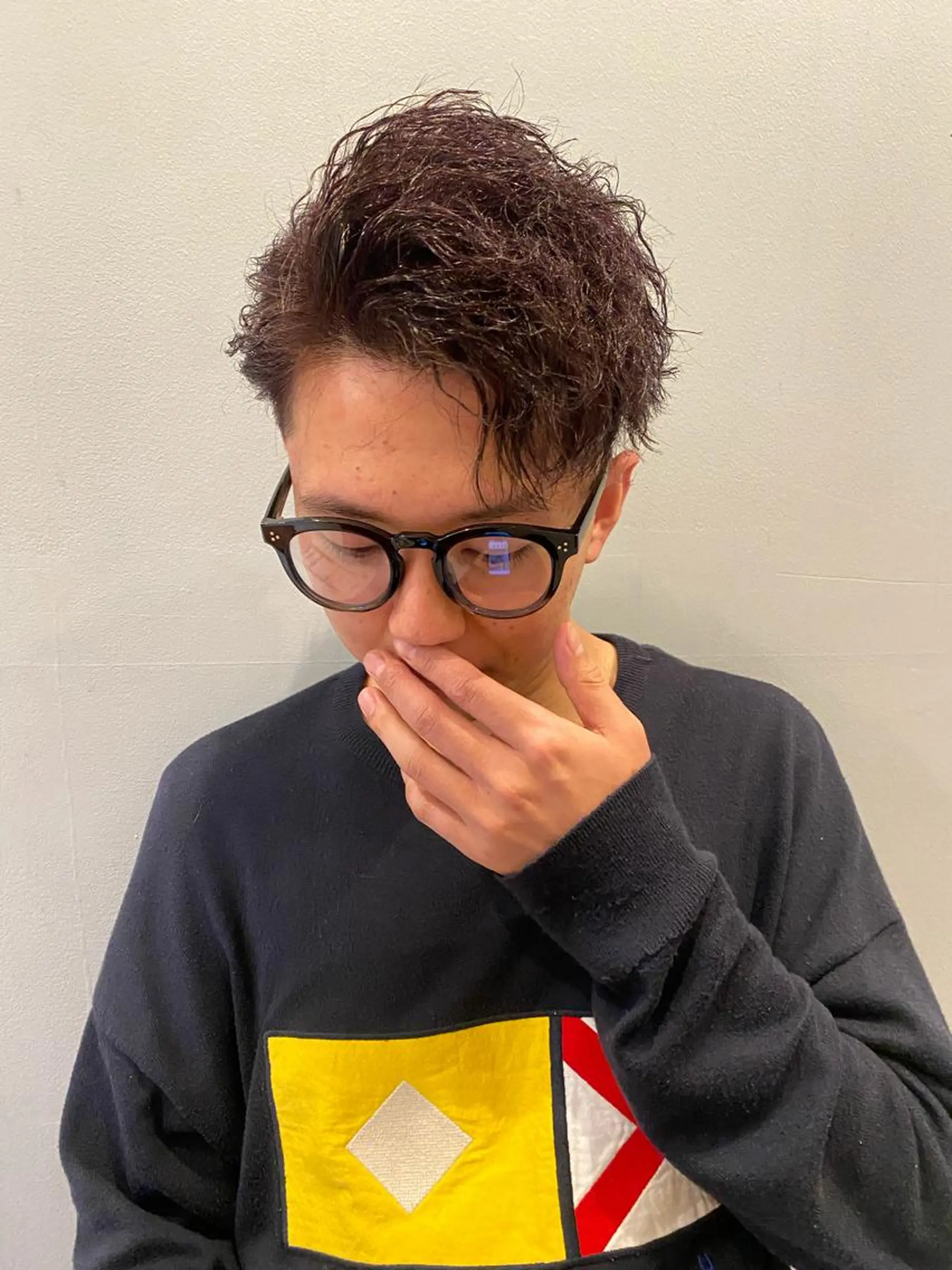 ショート カラー パーマ メンズ カット ヘアカラー パーマ トリートメント Dxxxx III所属・女性目線の大人 メンズ*Ayakaのヘアスタイル