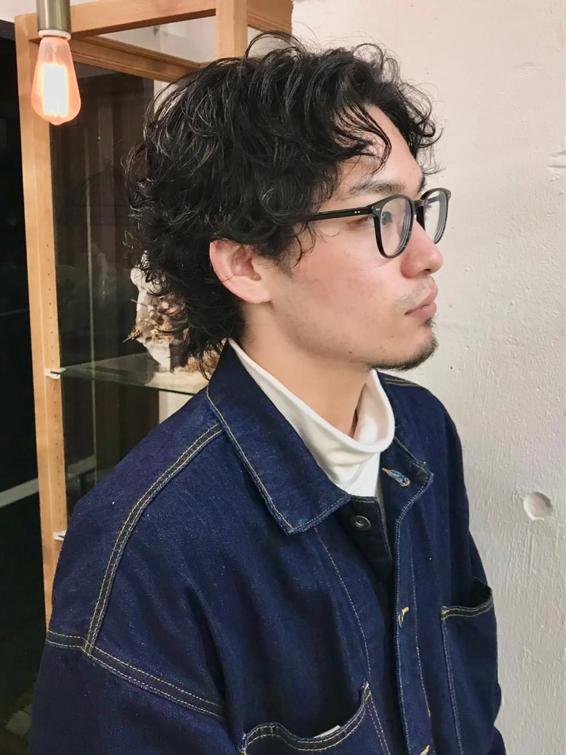 ショート パーマ メンズ カット パーマ トリートメント 木村陸弥 似合わせ 透明感カラー🌿のヘアスタイル