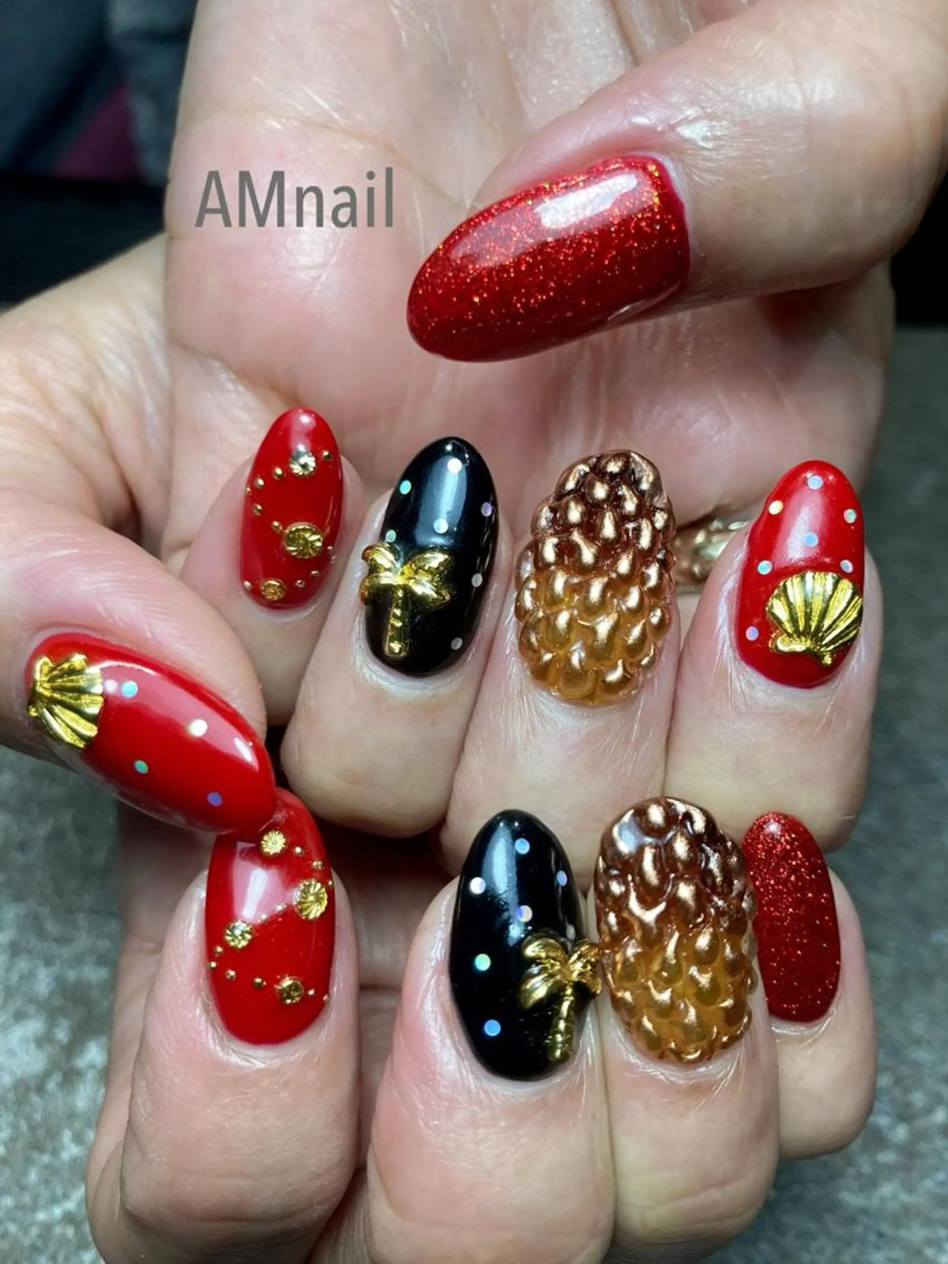 ネイル アートネイル 持ち込み ハンドネイル Am:nail 柏 SUE（スゥ）のネイルデザイン