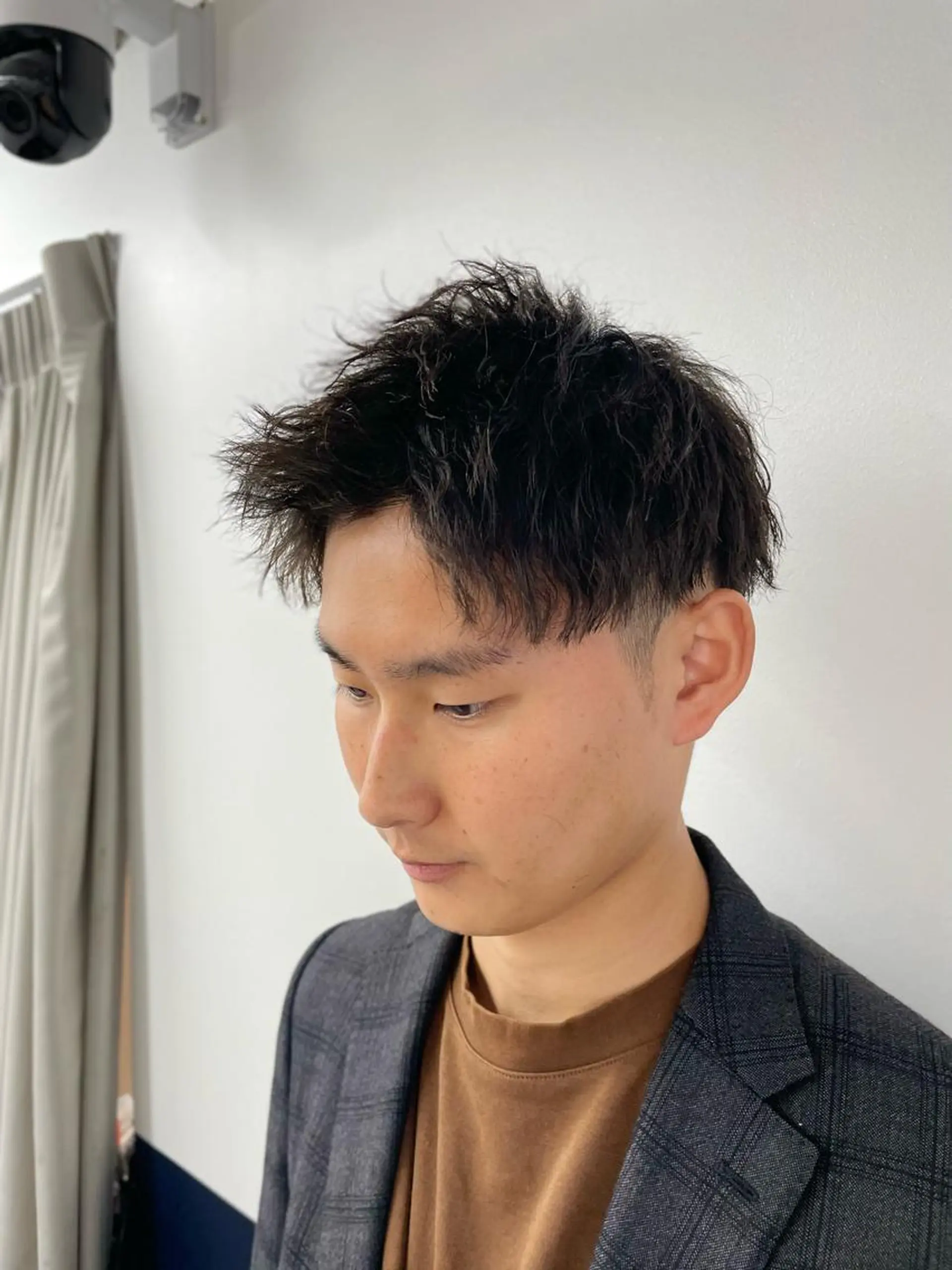 ショート パーマ メンズ メンズパーマ ツイストスパイラルパーマ スパイラルパーマ カット パーマ 銀座メンズカット/ 銀座メンズパーマ/のヘアスタイル