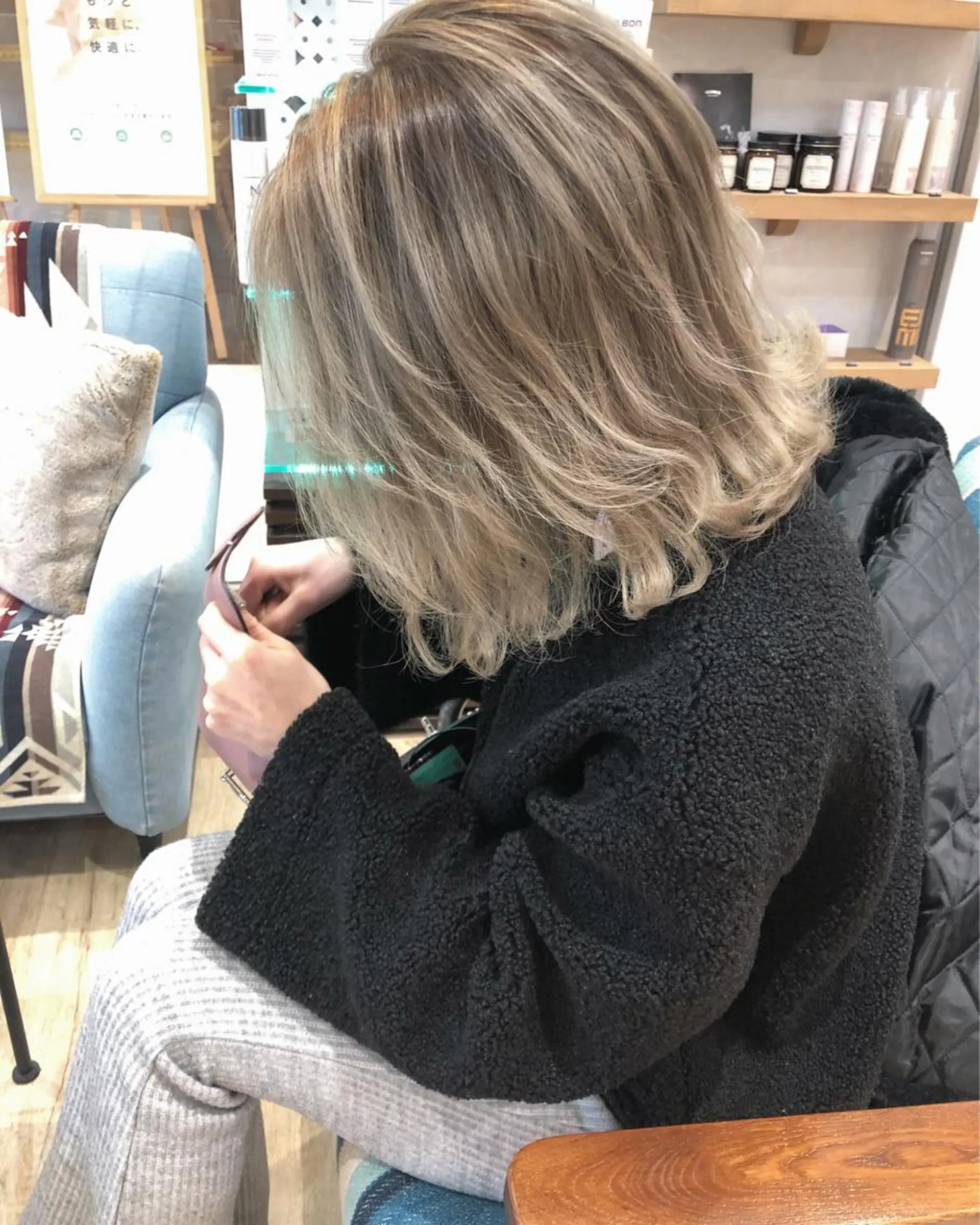 ミディアム カラー ヘアカラー トリートメント ❤️ダブルカラー 髪質改善❤️SAYAのヘアスタイル