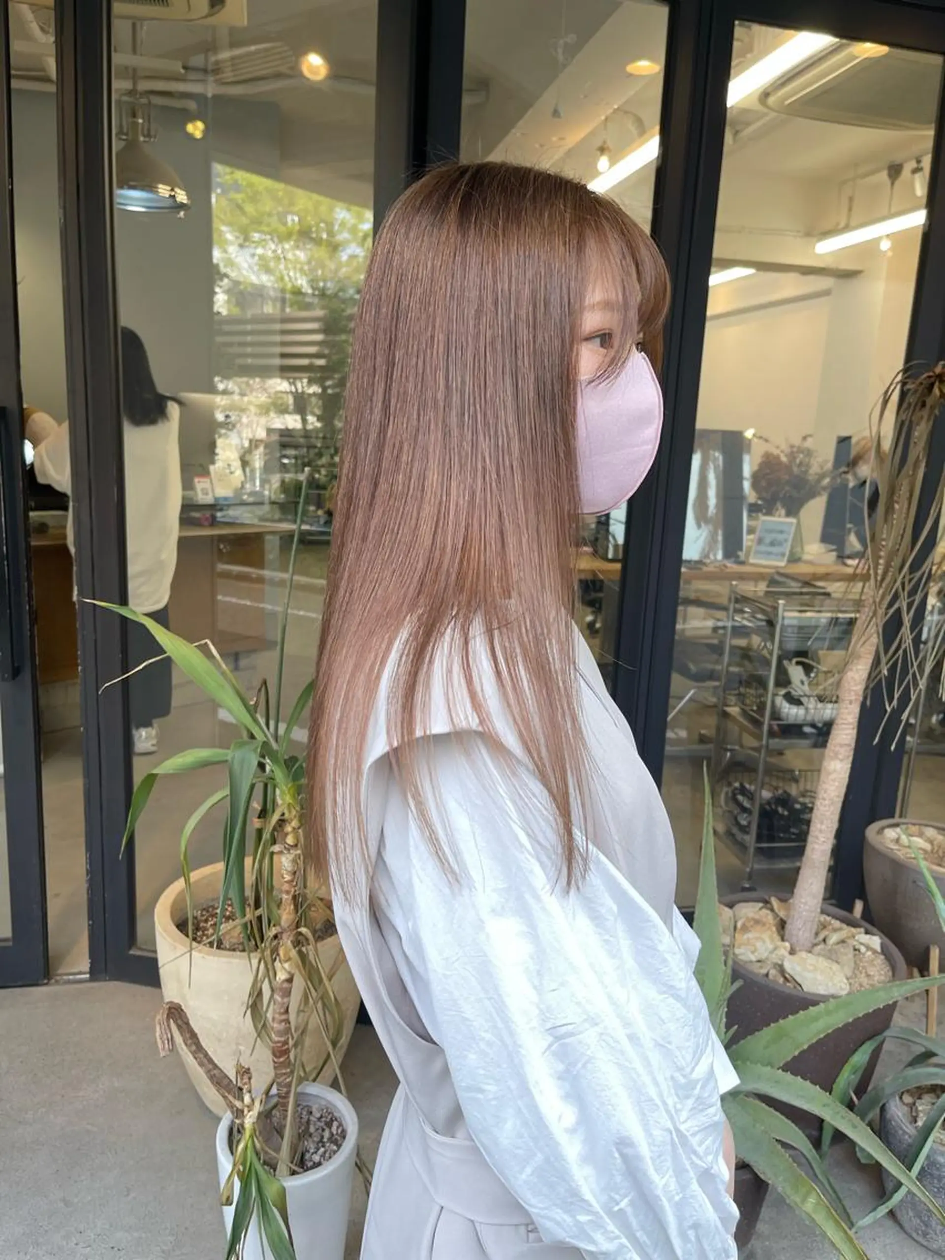 ロング カラー ブリーチ ブラウンカラー ヘアカラー トリートメント 渋谷ケアブリーチ Suuのヘアスタイル