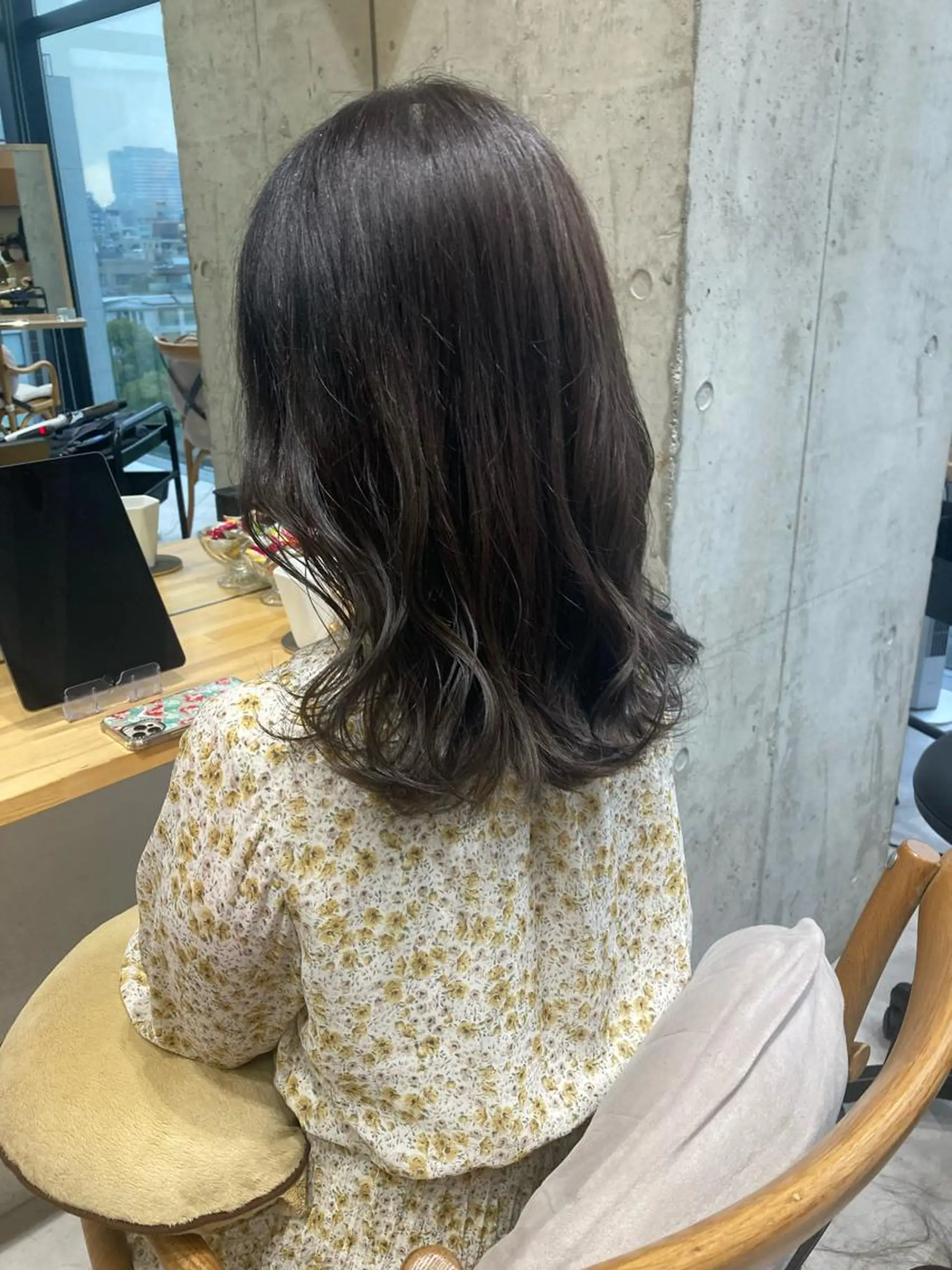 ミディアム ヘアカラー トリートメント ✨色持ちの良い艶 カラー✨蟹江真世のヘアスタイル
