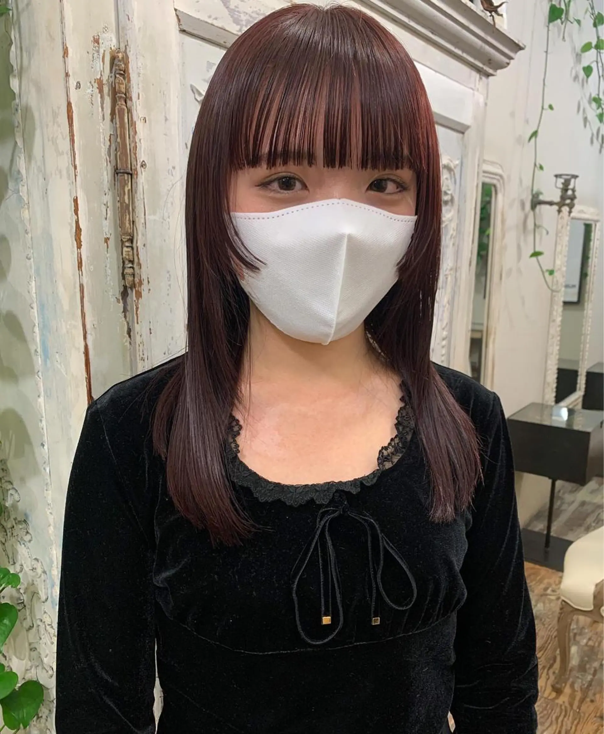 ロング カラー カシス レッドカラー log所属・ボブ/顔まわりカット 💫大澤奈緒美のヘアスタイル