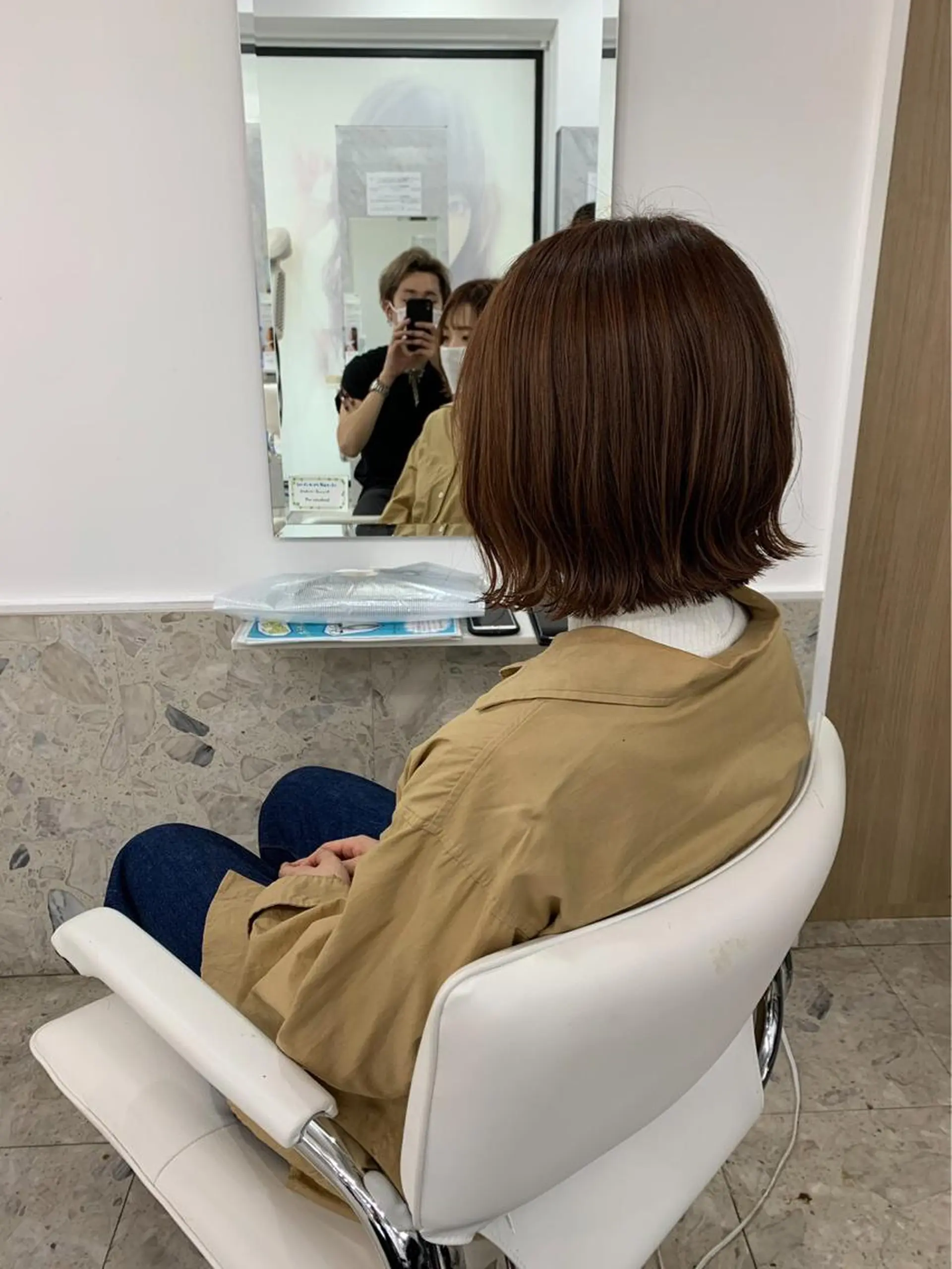 ミディアム カラー 似合わせカット メンズパーマ 特化中澤のヘアスタイル