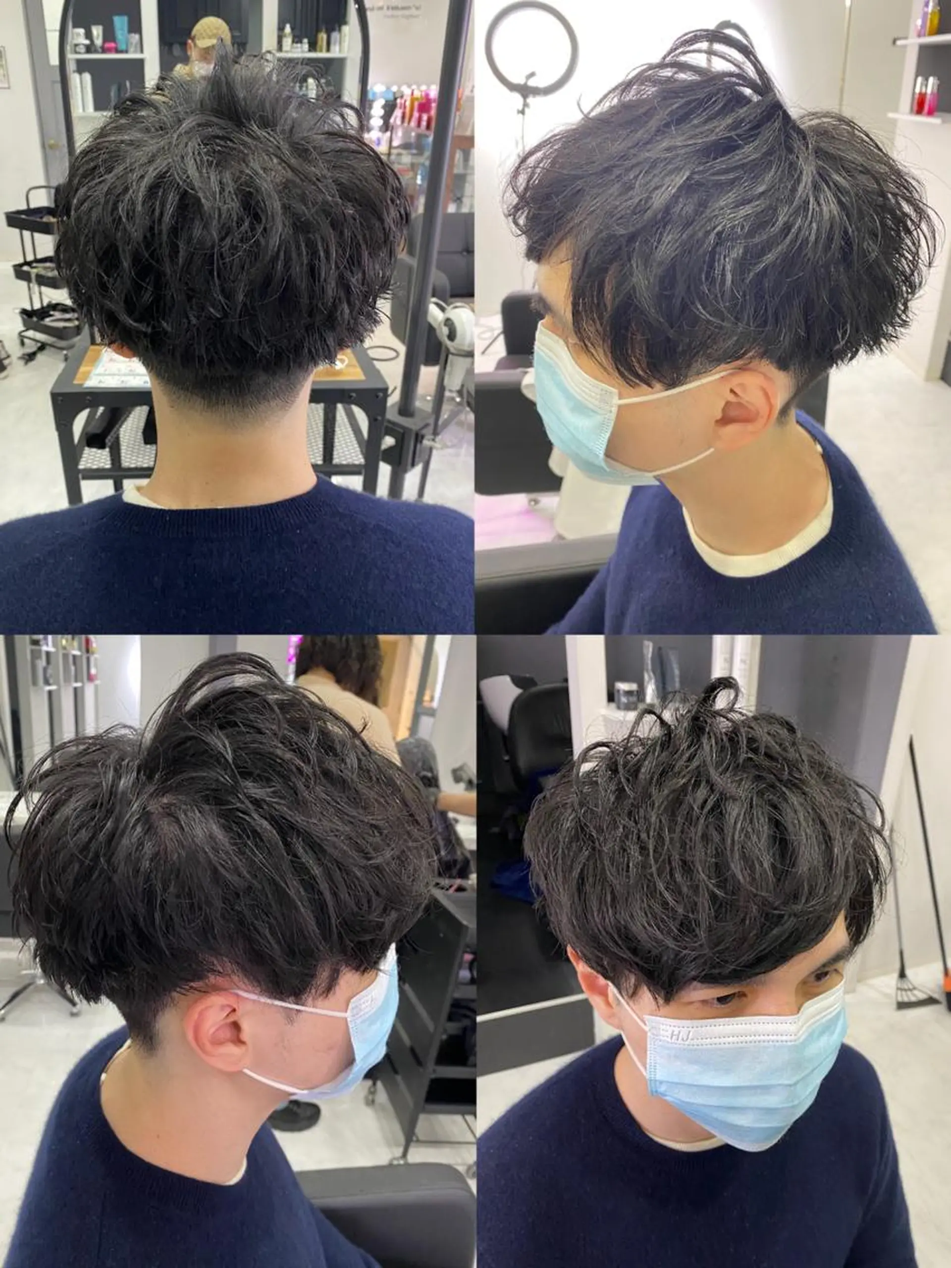 ショート カラー パーマ ヘアアレンジ メンズ カット パーマ 🔥メンズパーマ特 化🔥渡辺一翔🔥のヘアスタイル