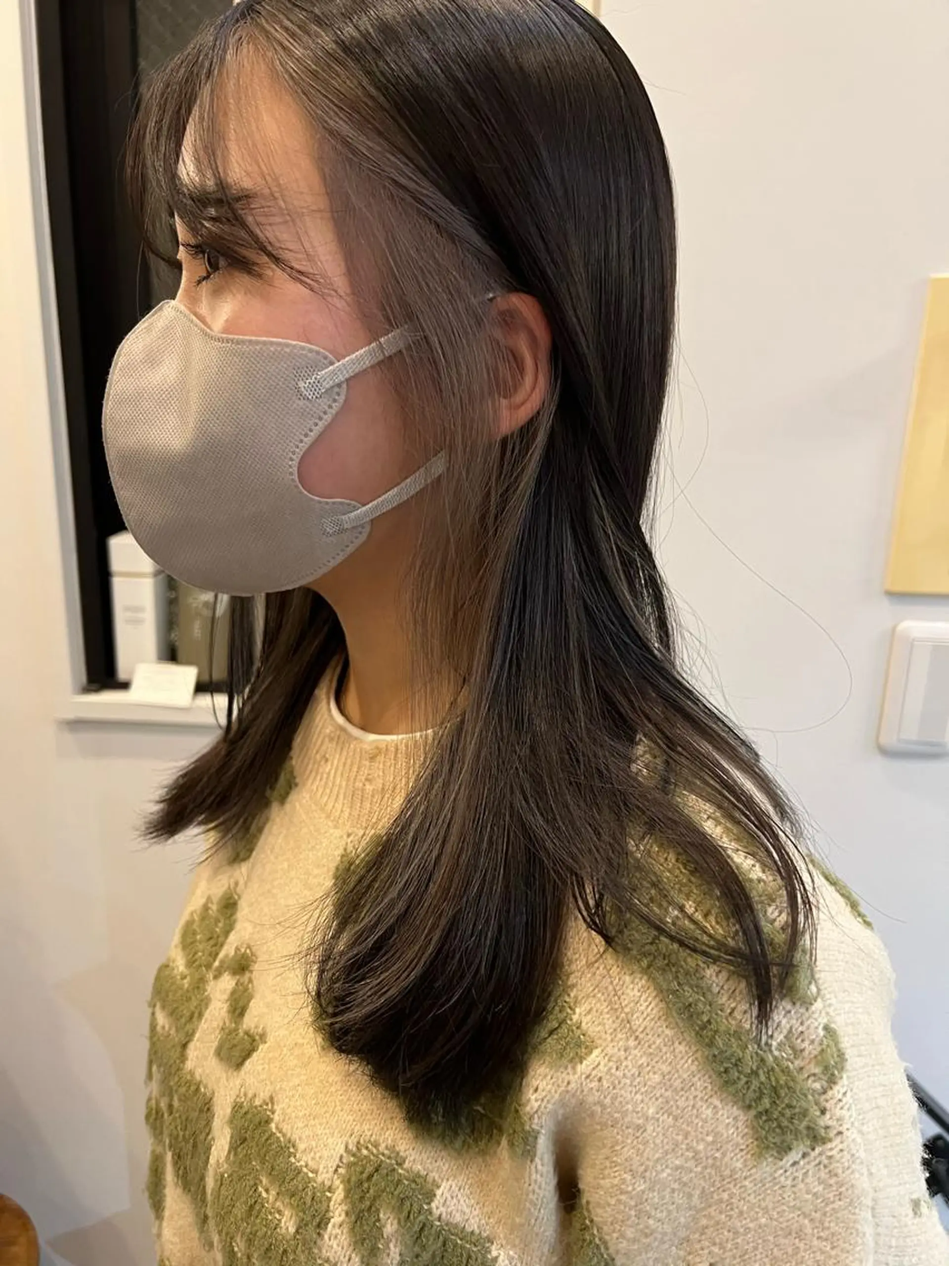 ミディアム カラー ミストバング  フェイスフレーミング 大阪メンズパーマ /スパイキー/らいのヘアスタイル