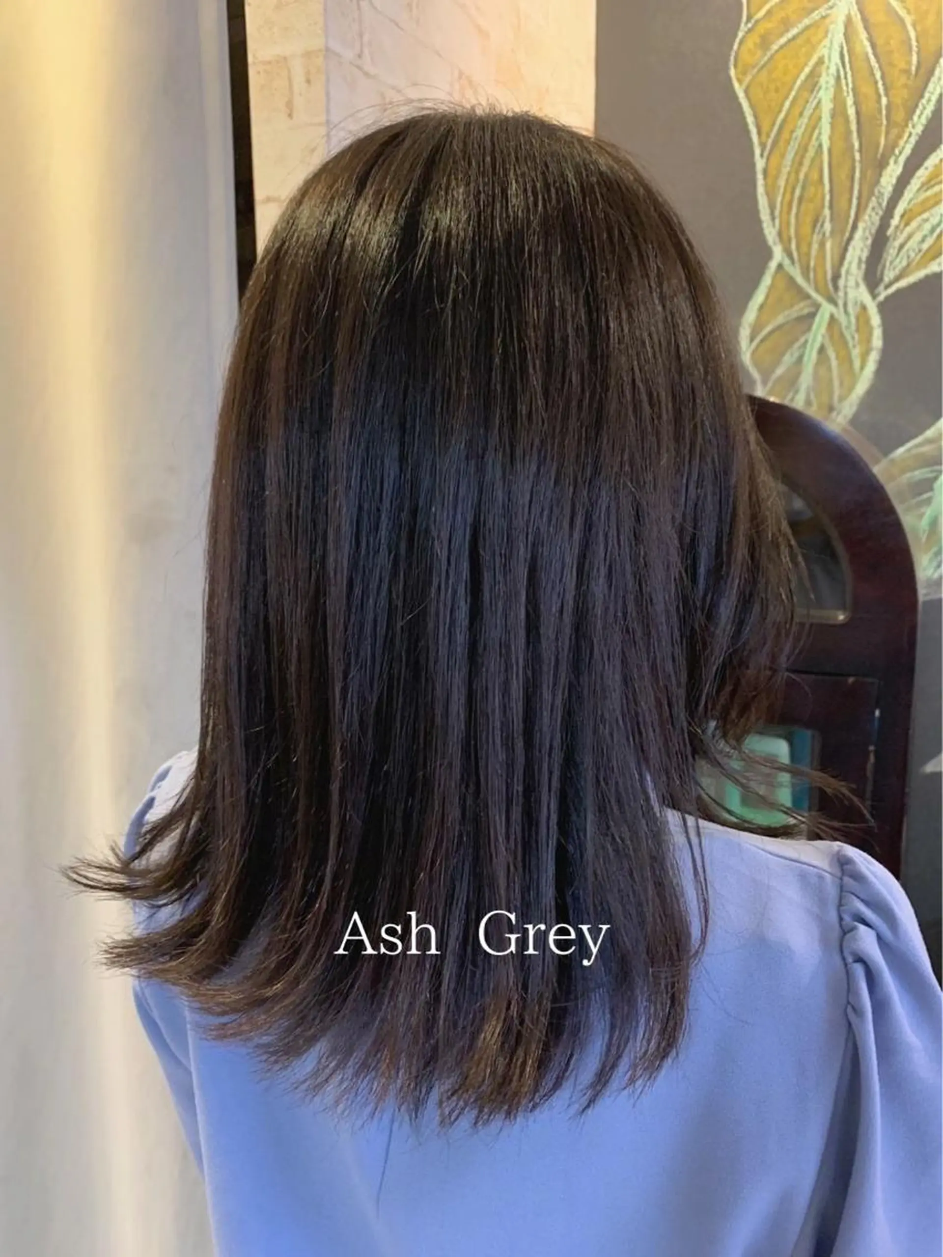 セミロング カラー アッシュ アッシュグレー ✨縮毛矯正✨髪質改善 ナカシマ ユミのヘアスタイル
