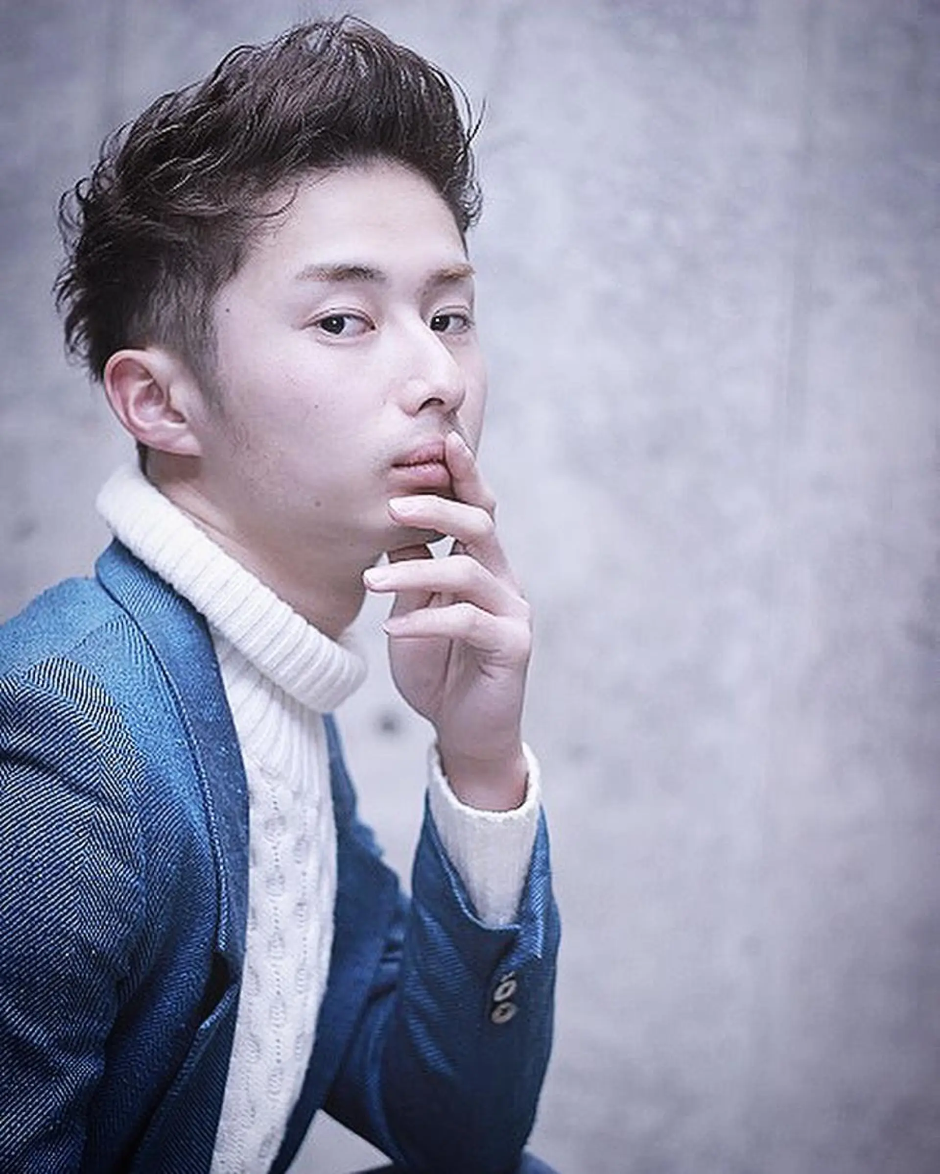 ショート カラー パーマ メンズ モヒカン cachecache所属・及川 光のヘアスタイル