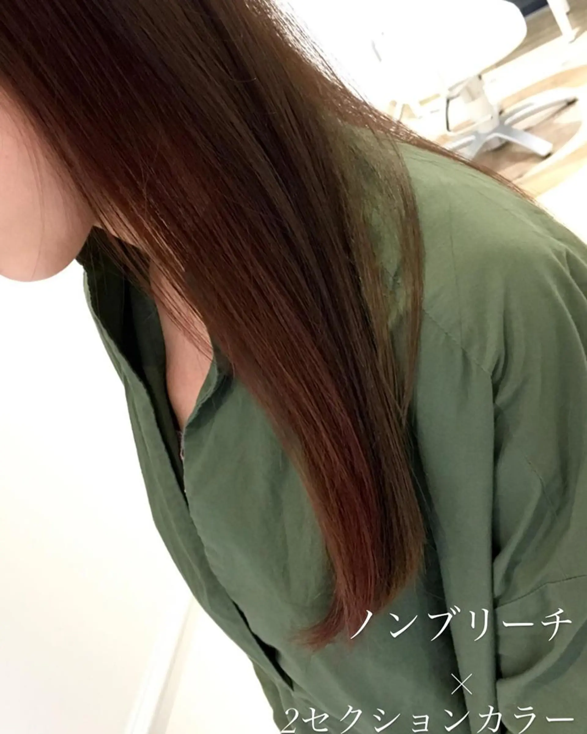 ミディアム カラー ブリーチ ハイライトカラー ブリーチなしカラー ハイライト -5歳大人ﾊｲﾗｲﾄ ✨津嘉山のヘアスタイル