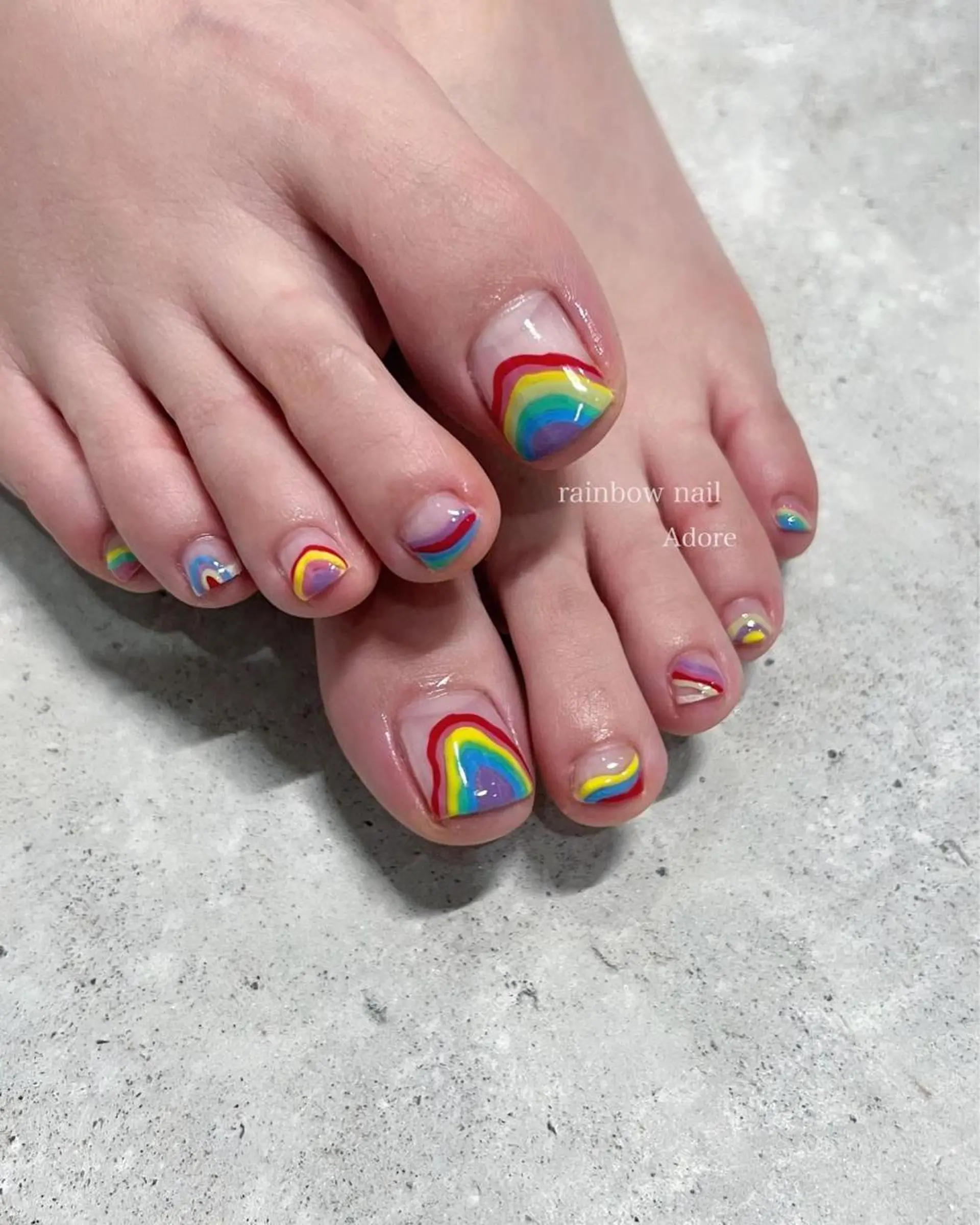 ネイル フットネイル 夏ネイル フットネイル Nail Adore.のネイルデザイン