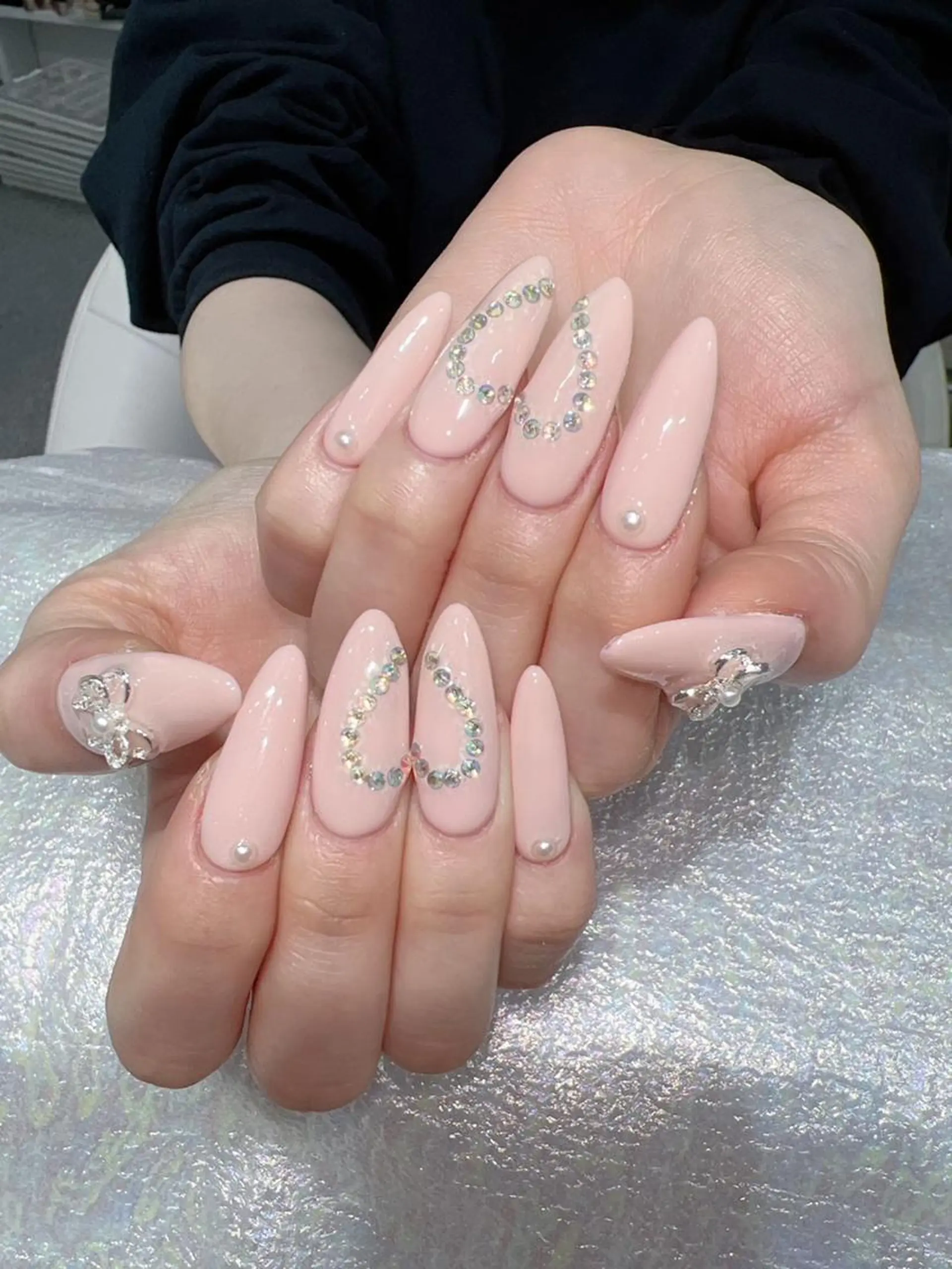 ネイル アートネイル 長さ出し ネイルチップ Queens テイのネイルデザイン