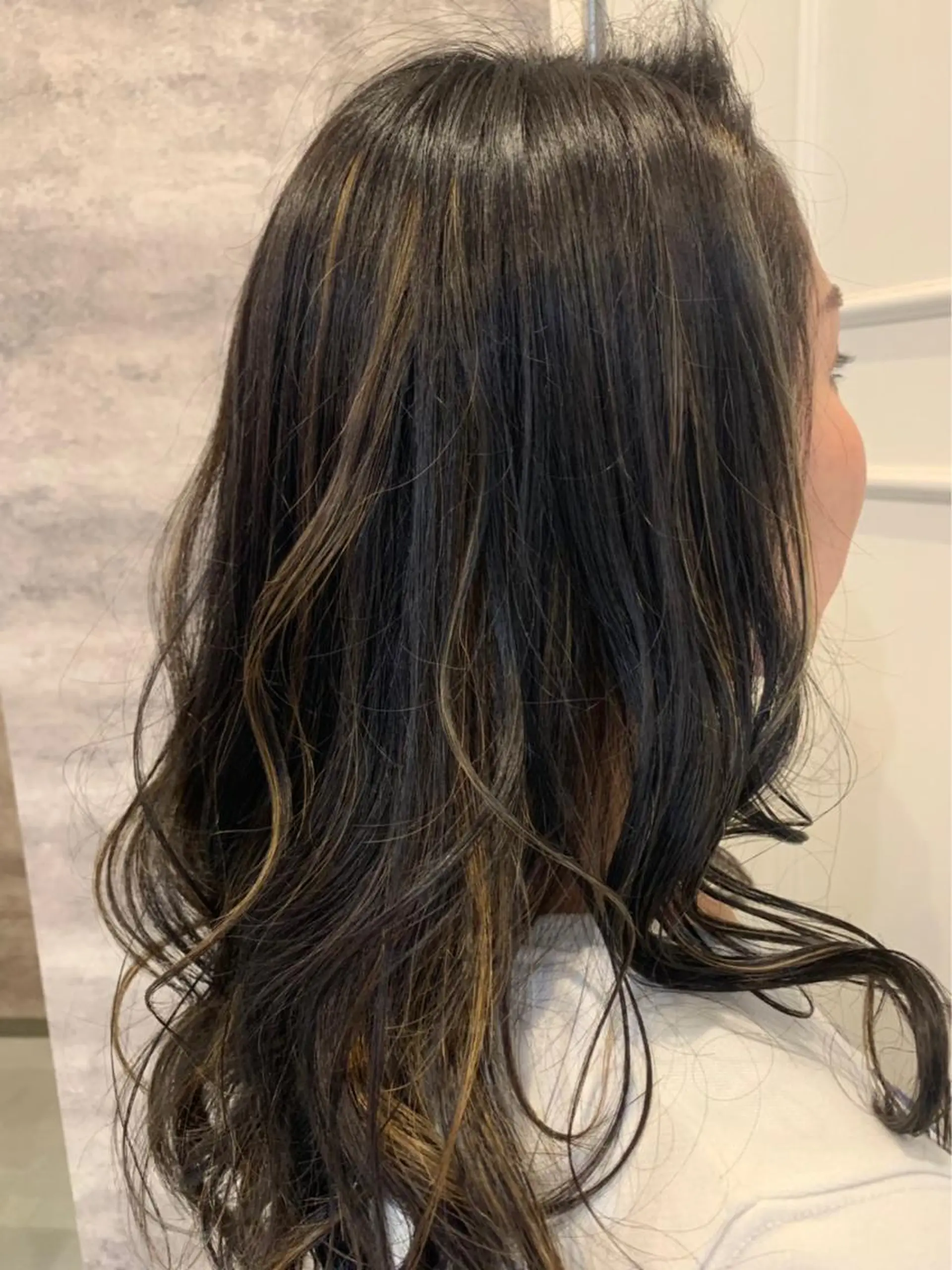 セミロング カラー ハイライトカラー ハイライト 🫟Blanco🫟 Color&Careのヘアスタイル