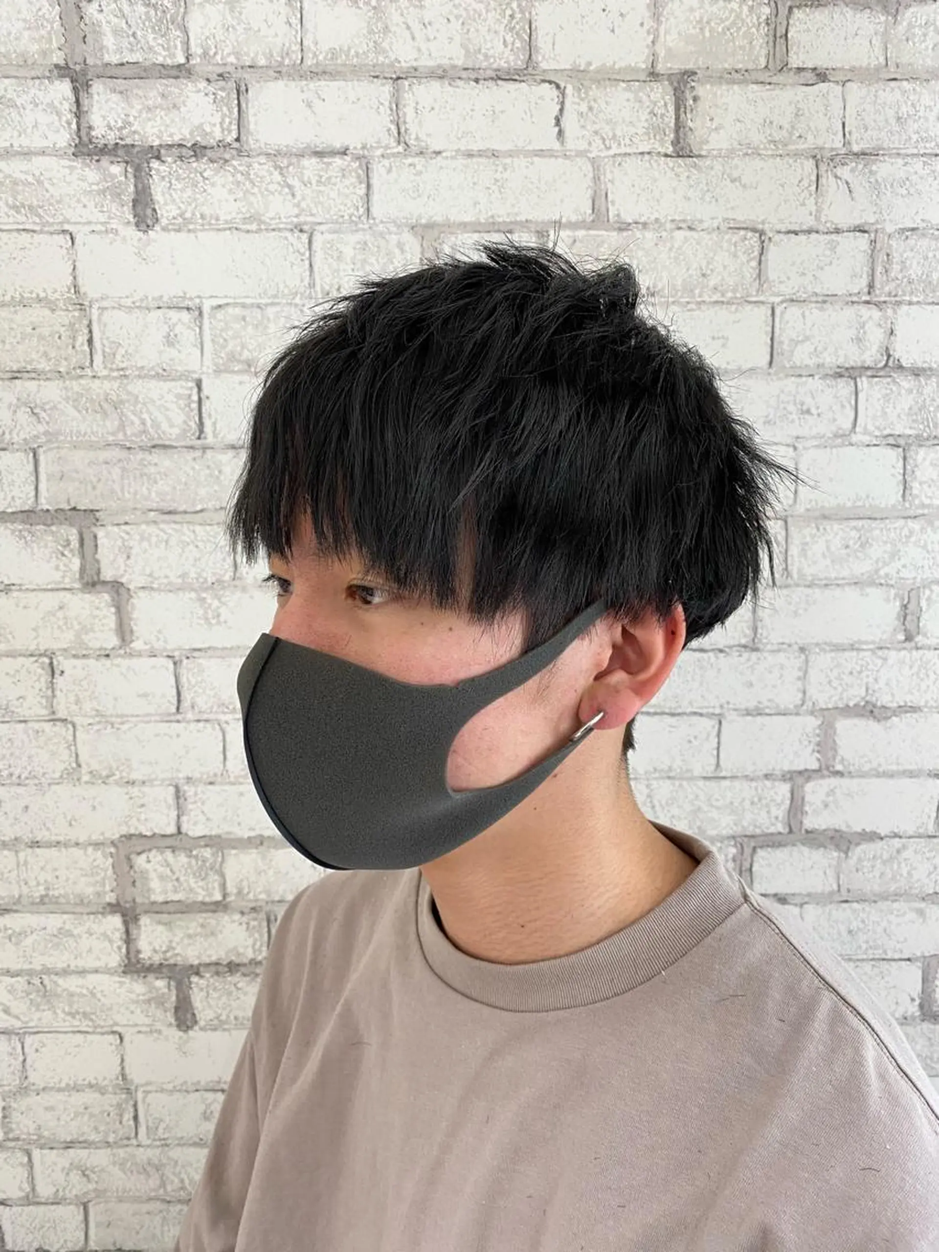 ショート ヘアアレンジ メンズ ブリーチなし艶カラー 東家のヘアスタイル