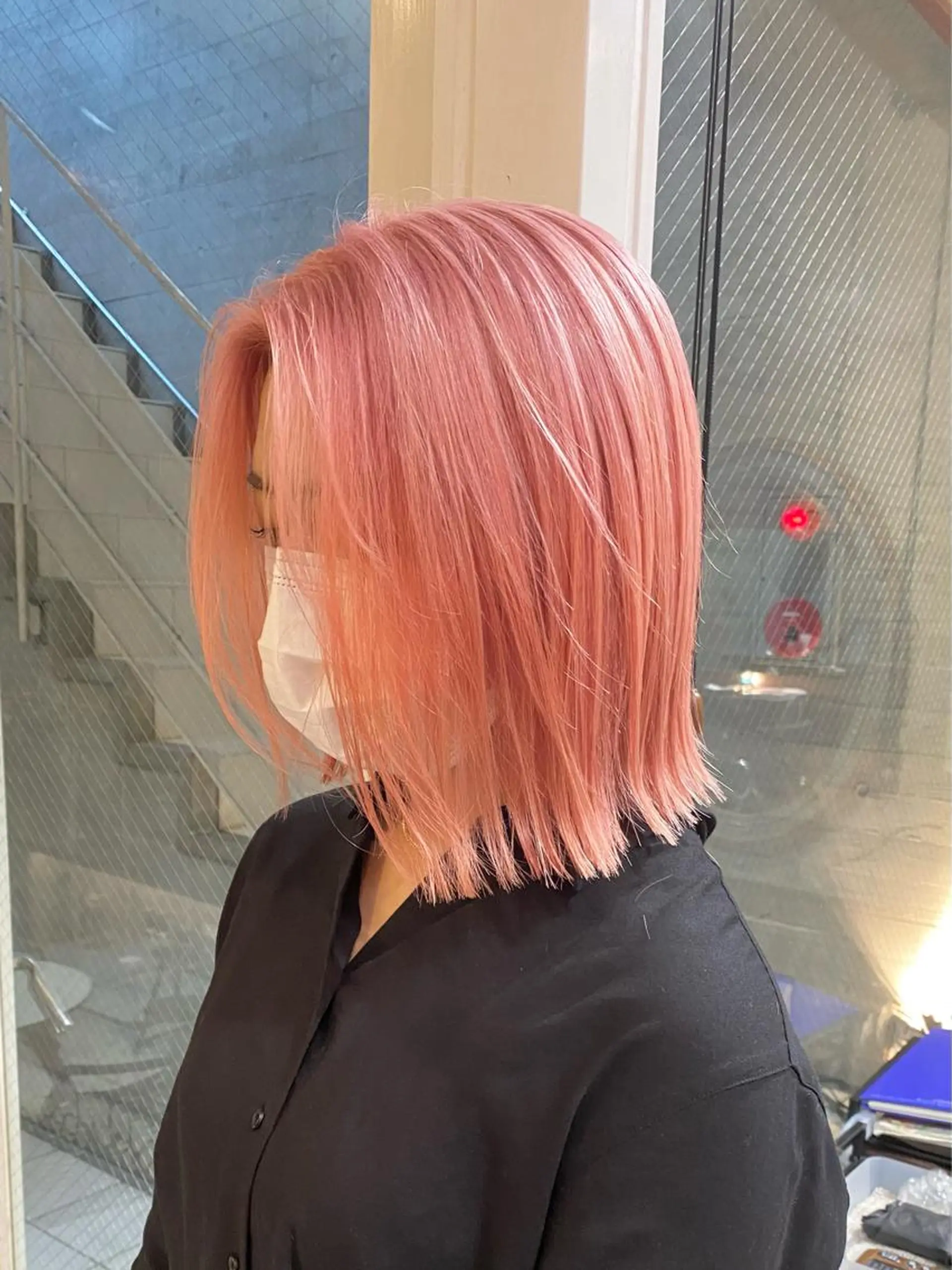 ミディアム 切りっぱなしボブ ボブ 平成ギャル×韓国 mix💖MIKUのヘアスタイル