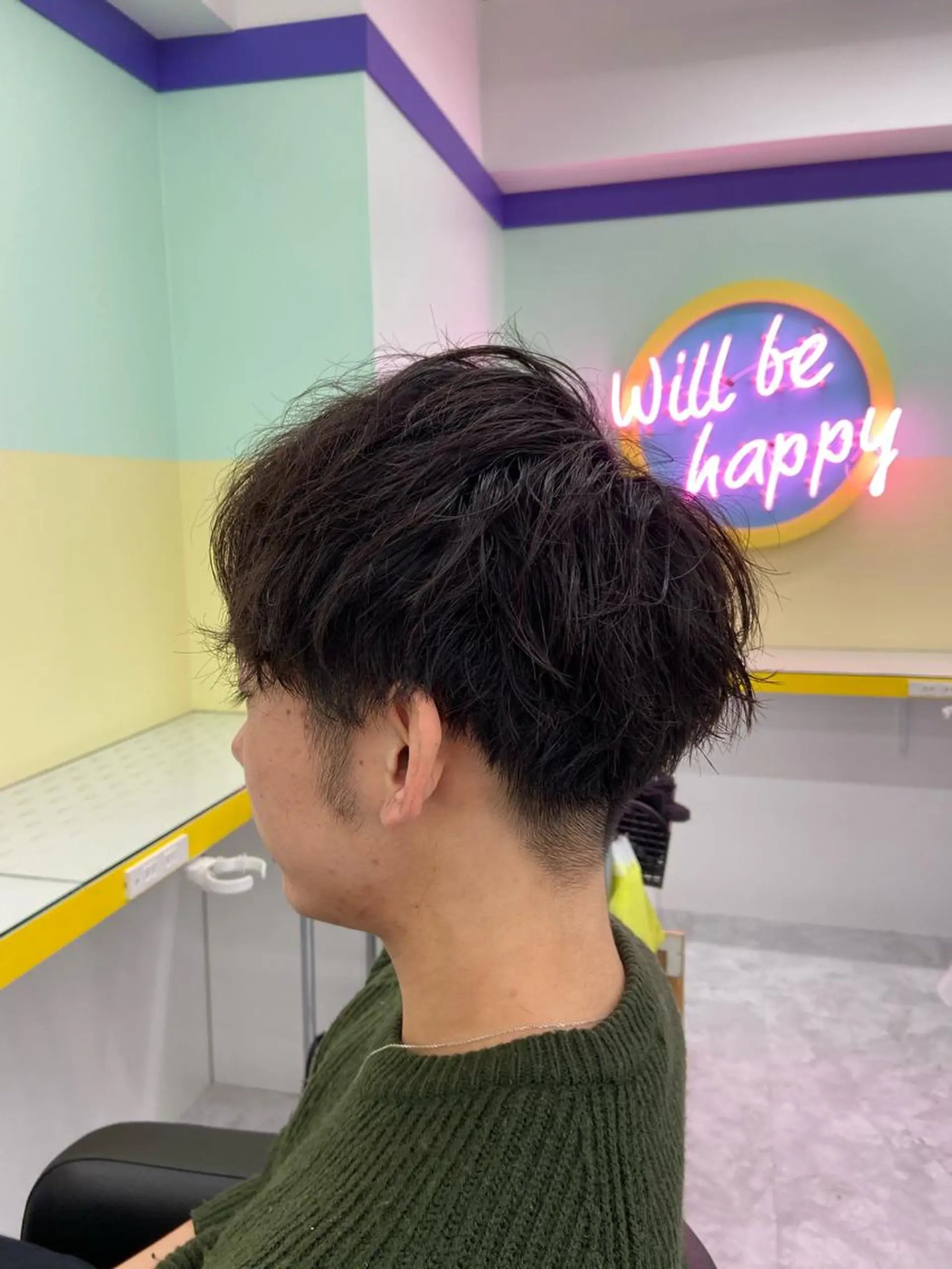 セミロング カラー パーマ ヘアアレンジ ネイル マツエク・マツパ 韓国風ベージュ🤎 赤みなし🌿横浜🤎のヘアスタイル