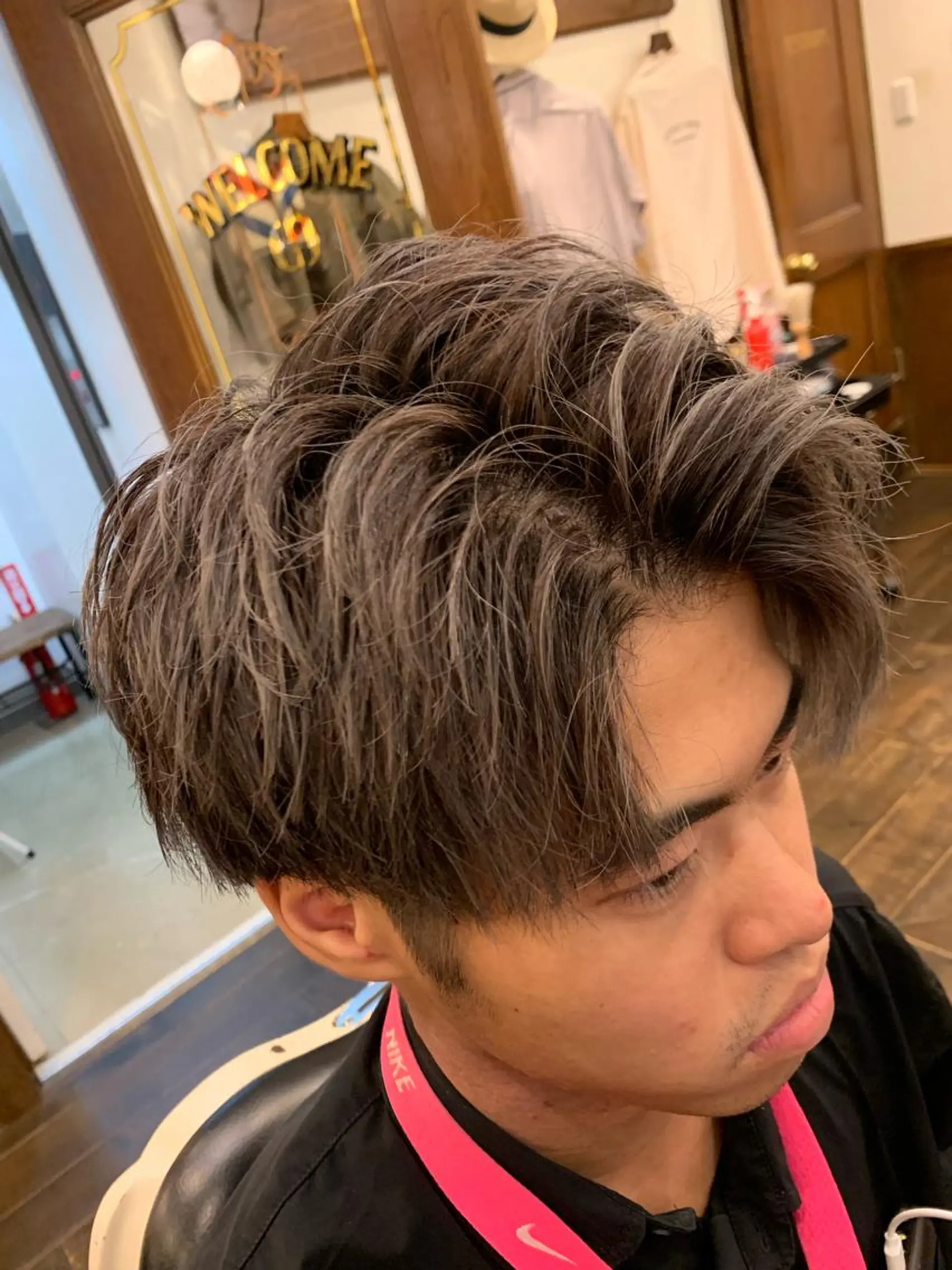 ショート カラー メンズ ヒロ銀座 バーバーショップ神楽坂所属・ひらお あおとのヘアスタイル