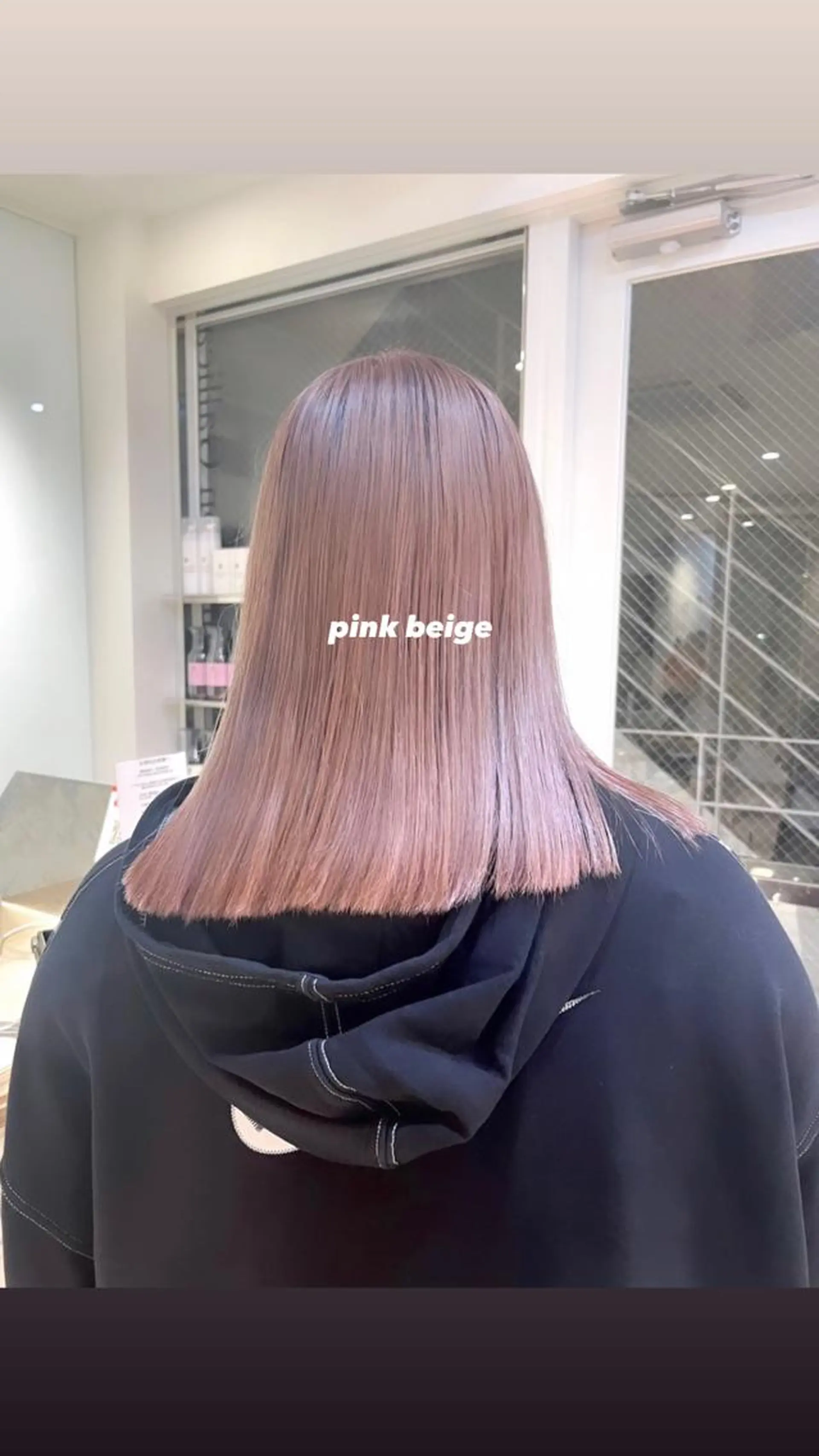 セミロング カラー ヘアアレンジ ベージュカラー ピンクカラー ピンクベージュ MAYU/ハイトーン /レイヤーカットのヘアスタイル