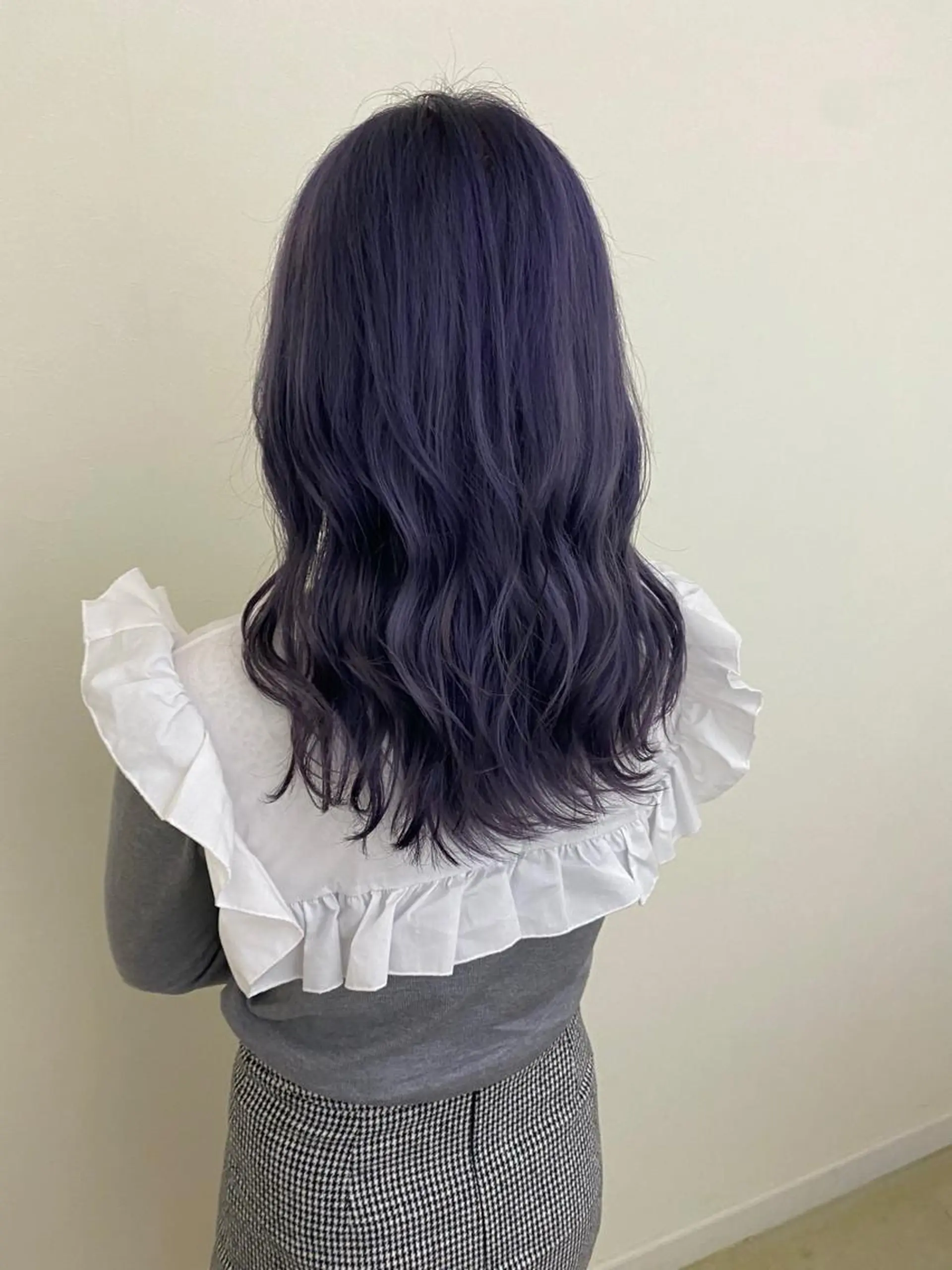 ロング パープルカラー 韓国レイヤーカット 🇰🇷千葉のヘアスタイル