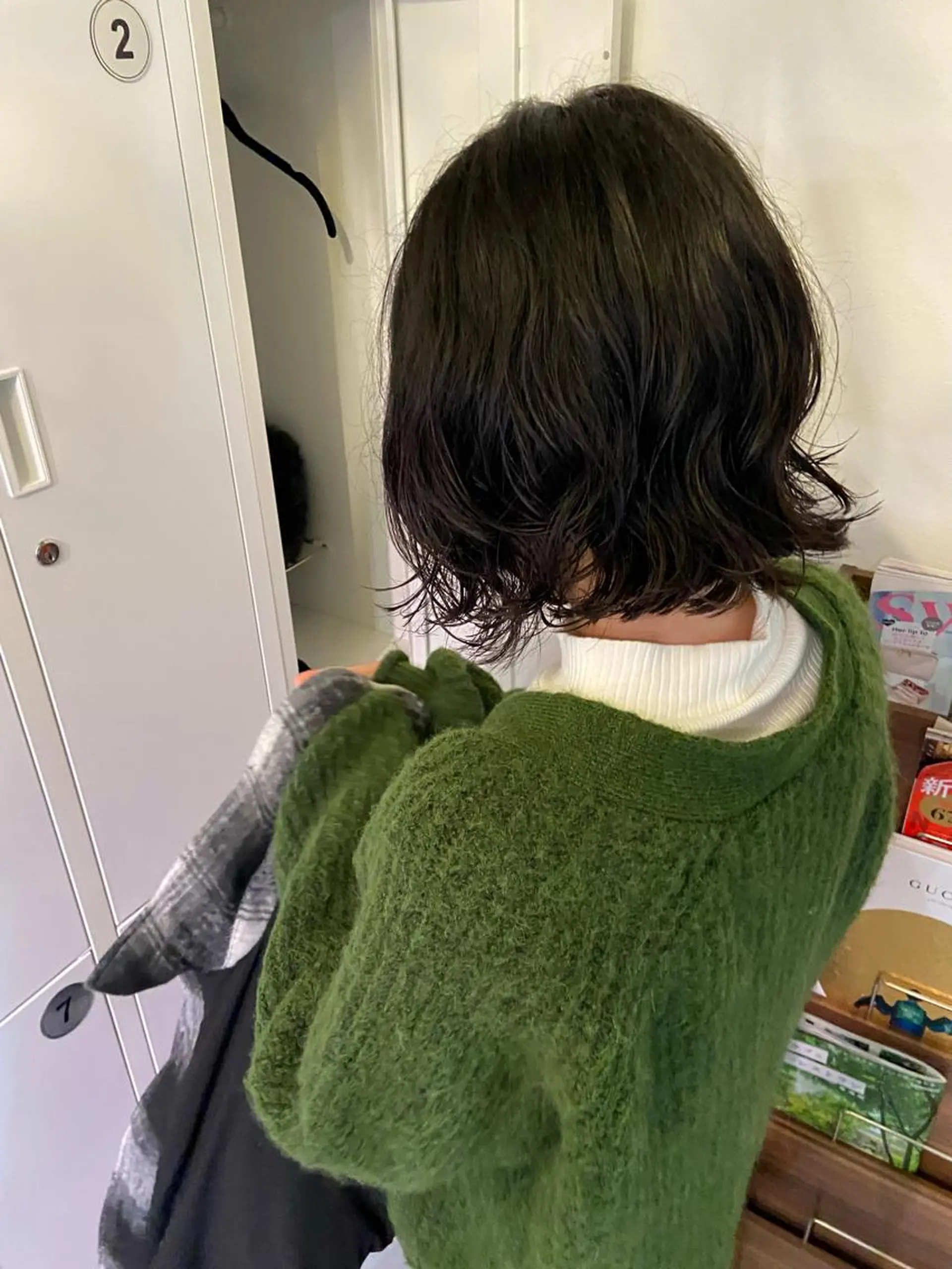 ミディアム パーマ 田中 あやなのヘアスタイル