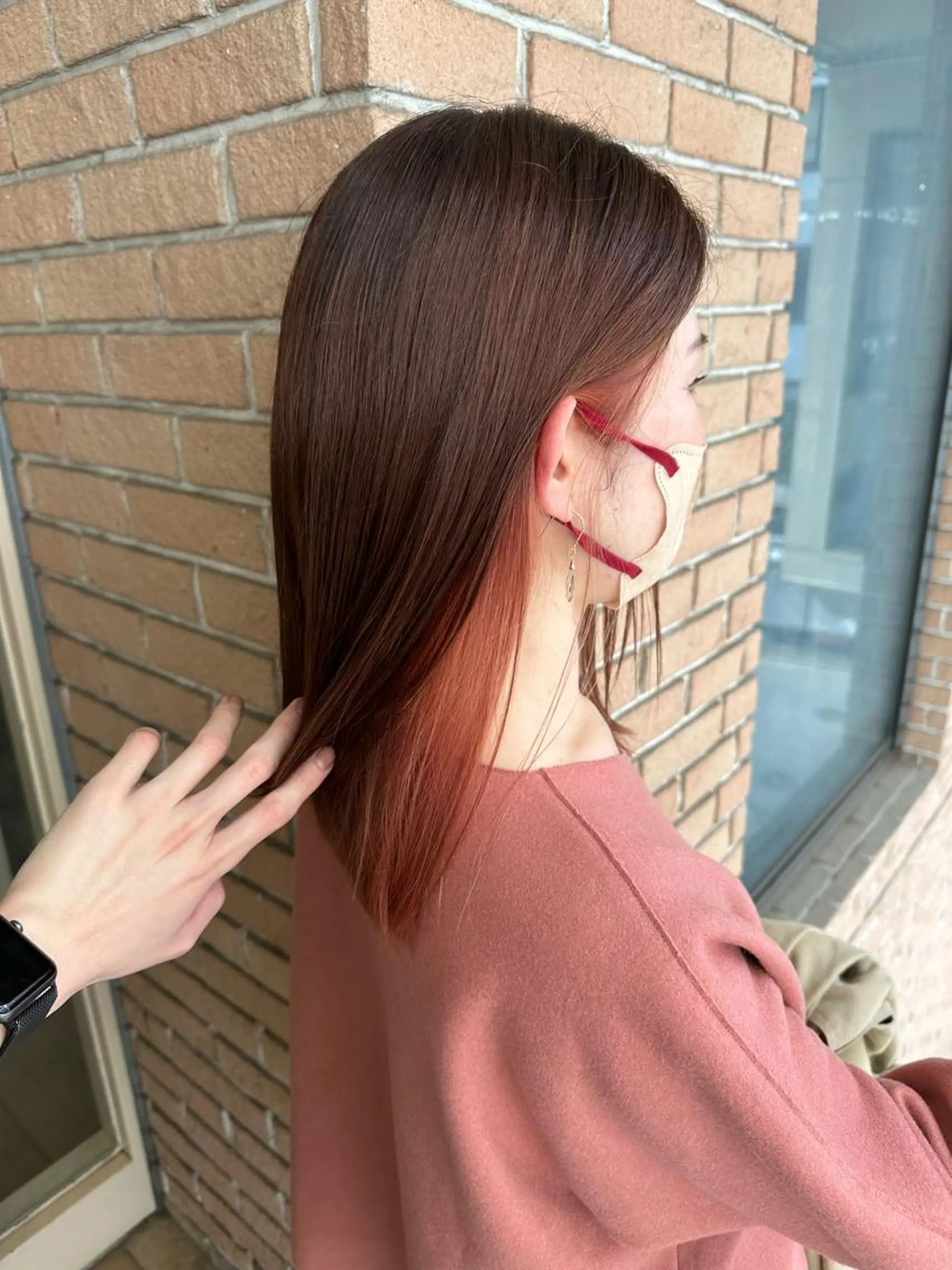 ミディアム yelm所属・🫒オリーブカラー ミディアムレイヤー✨のヘアスタイル