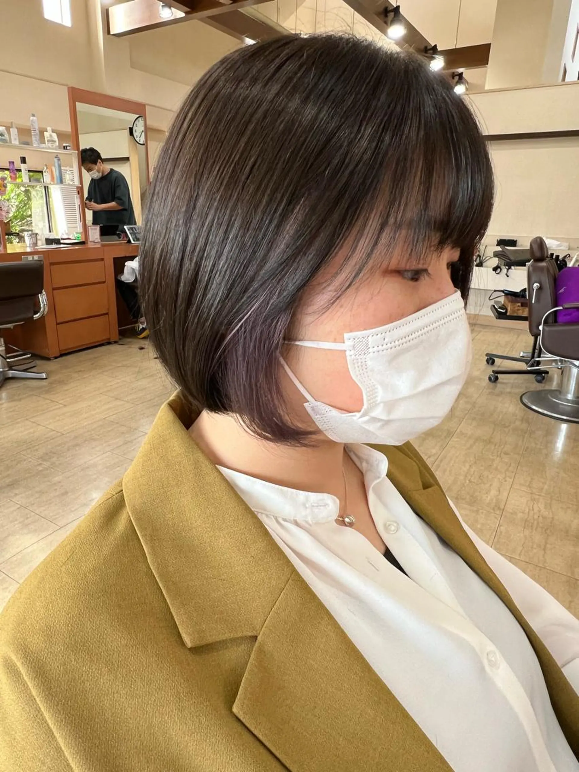 ミディアム カラー インナーカラー ボブ 仕上がり満足度 No.1池田篤史のヘアスタイル