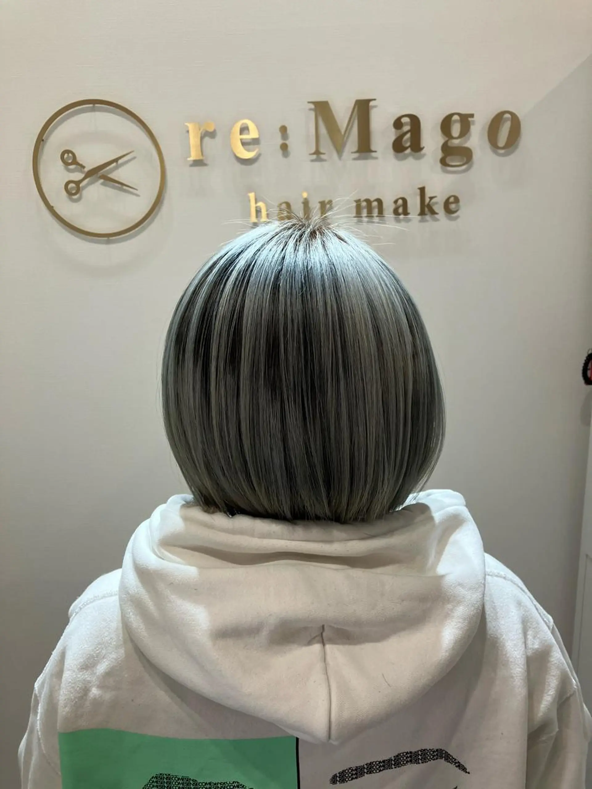 ショート カラー ヘアアレンジ キッズ 横浜関内髪質改善 re:Magoのヘアスタイル