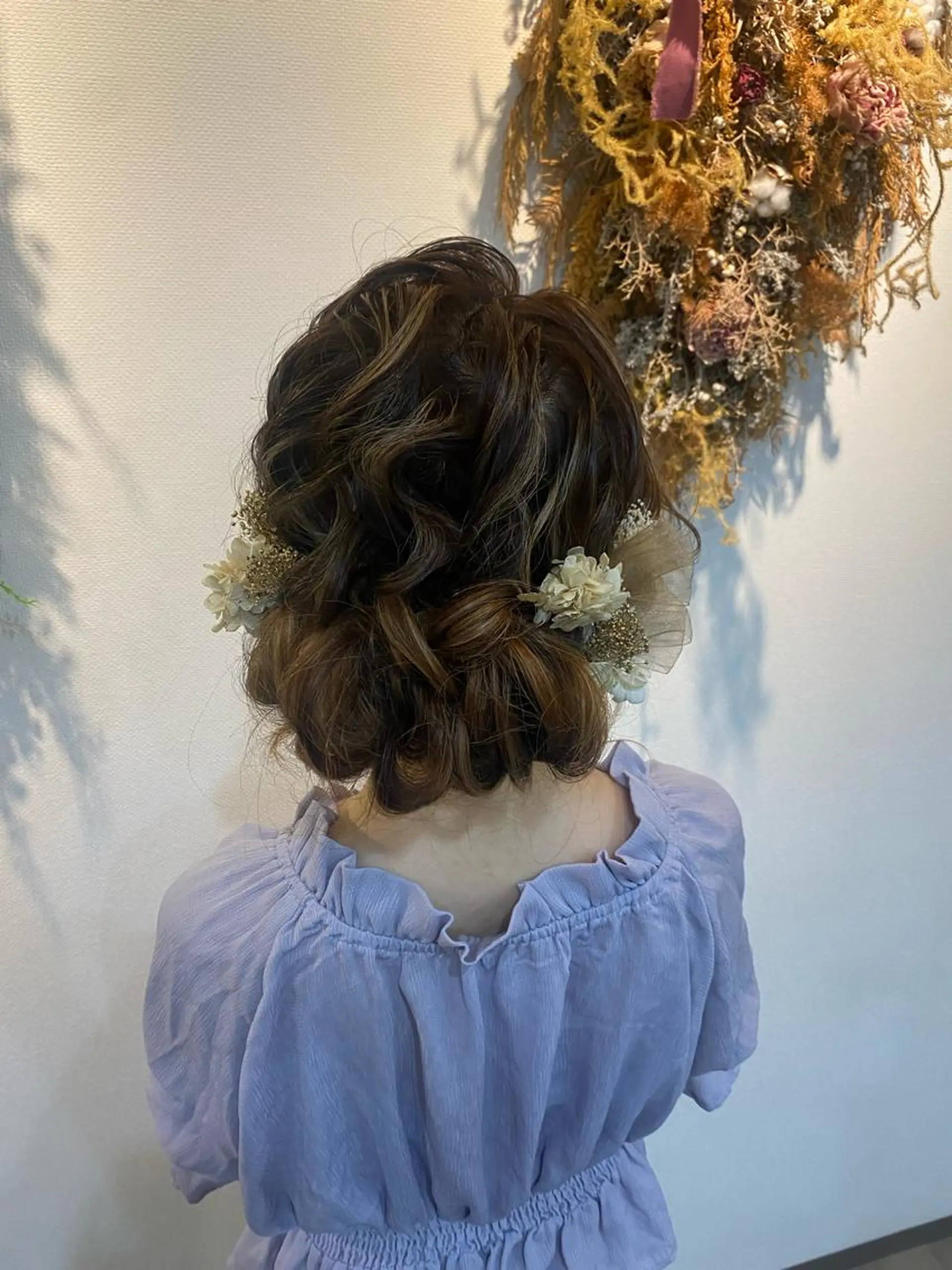 ロング ヘアアレンジ ブリーチなしベージュ /ヘアセット/ミユのヘアスタイル