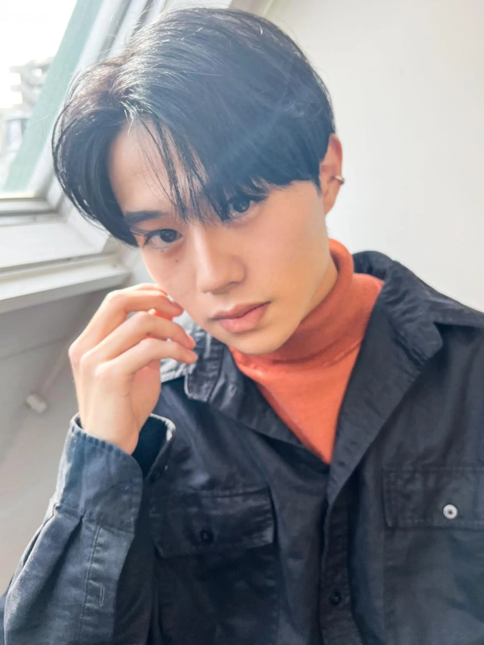 メンズ パーマ アップバング センターパート メンズ韓国風 韓国マッシュ マッシュ ヘアカラー トリートメント 韓国風メンズヘア💫 ツイスパ💫saraのヘアスタイル