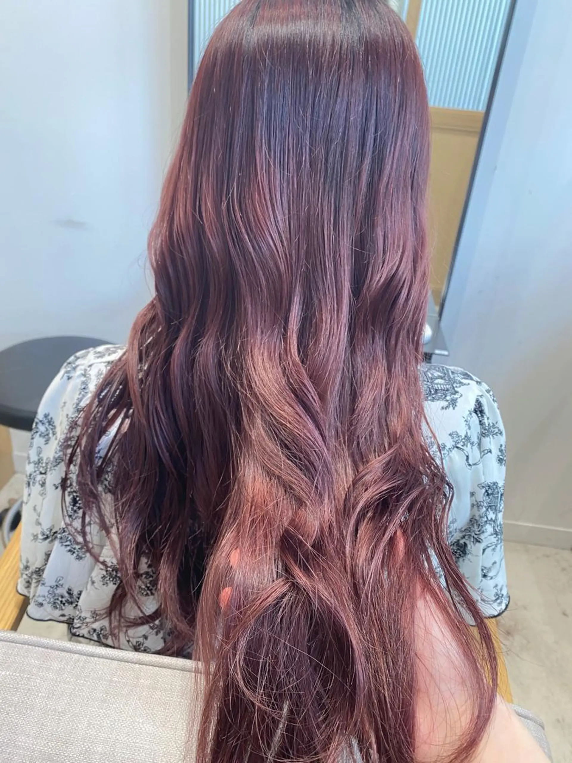 ロング カラー ブリーチ ラベンダーカラー ピンクカラー ピンクラベンダー ヘアカラー トリートメント 🎀ブリーチなし 透明感🎀yuhiのヘアスタイル