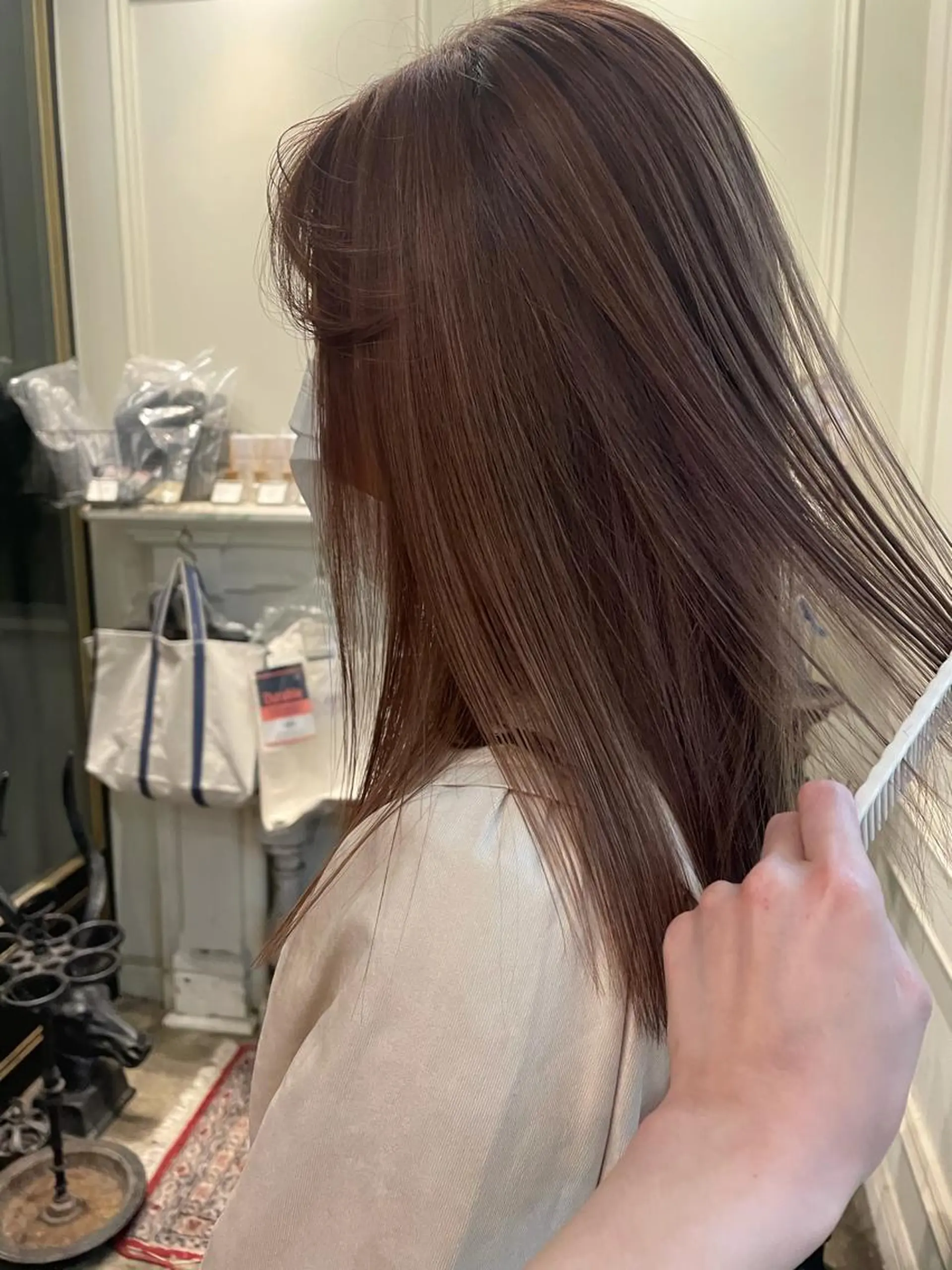 セミロング カラー classic 新横浜所属・大人girly🛋️ 🤍yukakoのヘアスタイル