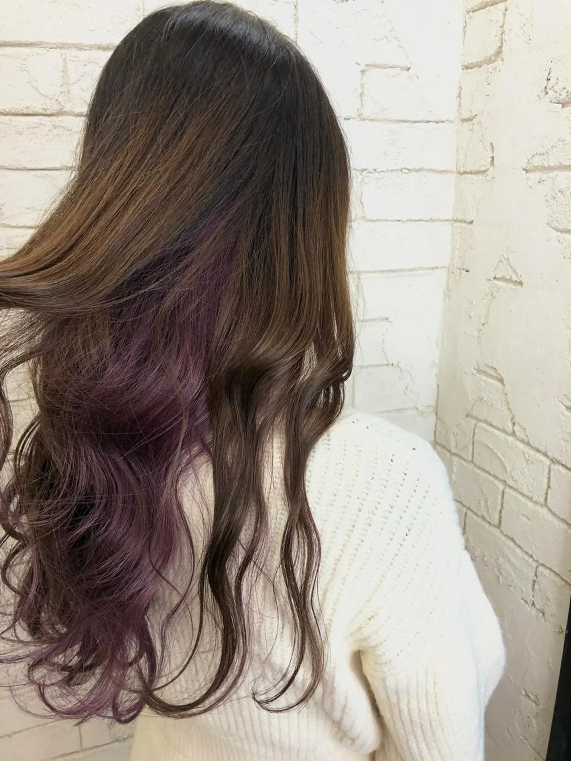 ロング カラー パープルカラー 🔥ブリーチカラー 槙川のヘアスタイル